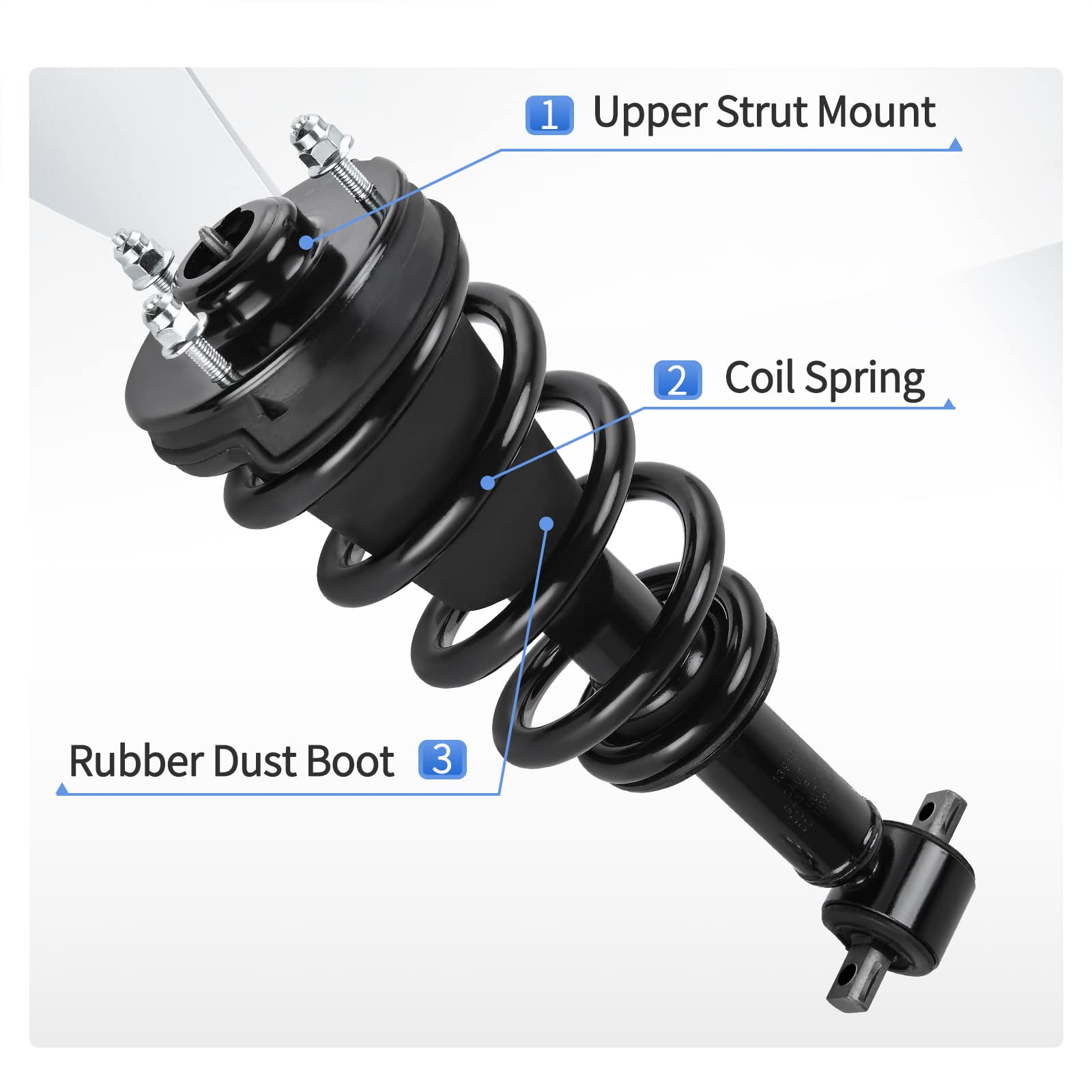 Yitamotor Front Complete Strut Rear Suspension Shocks Compatible With 2007-2020 Chevrolet Suburban Tahoe Avalanche 2007-2020 Gmc