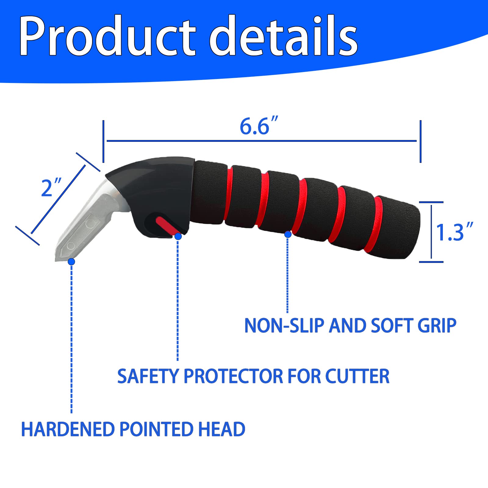 KOUNATSURI Car Door Handle Assist - Red Multifunction Support Handle for Elderly and Handicapped