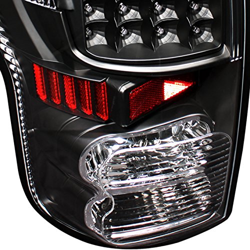 AKKON Rear LED Tail Lights for 07-13 Toyota Tundra - Black Housing Brake Lamps Replacement Pair