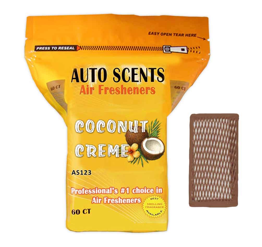 Coconut Scent Professional Air Freshener Pads - Remove the Worst Smells with These Heavy Duty Pads (60 Pads Per Pack) (Coconut S