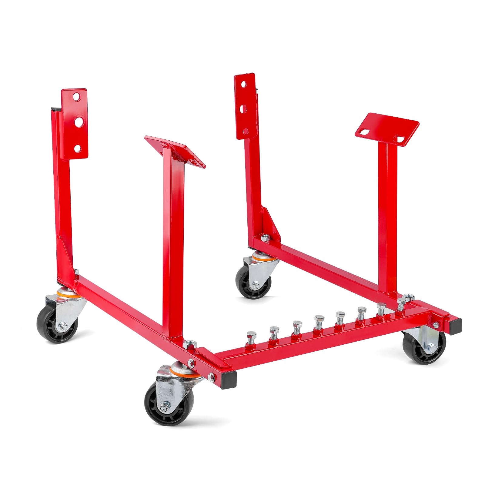 NATIONAL STANDARD Rolling Engine Cradle Stand with Wheels, Fits Chevy V8 Small Block and Big Block, Steel Construction, Built in