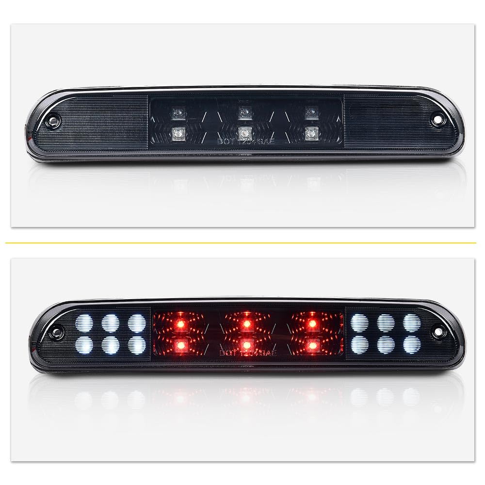 Cheda Third 3D Brake Lights Compatible For Ford F250 F350 F450 F550 Super Duty 1999-2015 High Mount Led 3Rd Tail Brake/Cargo Lig