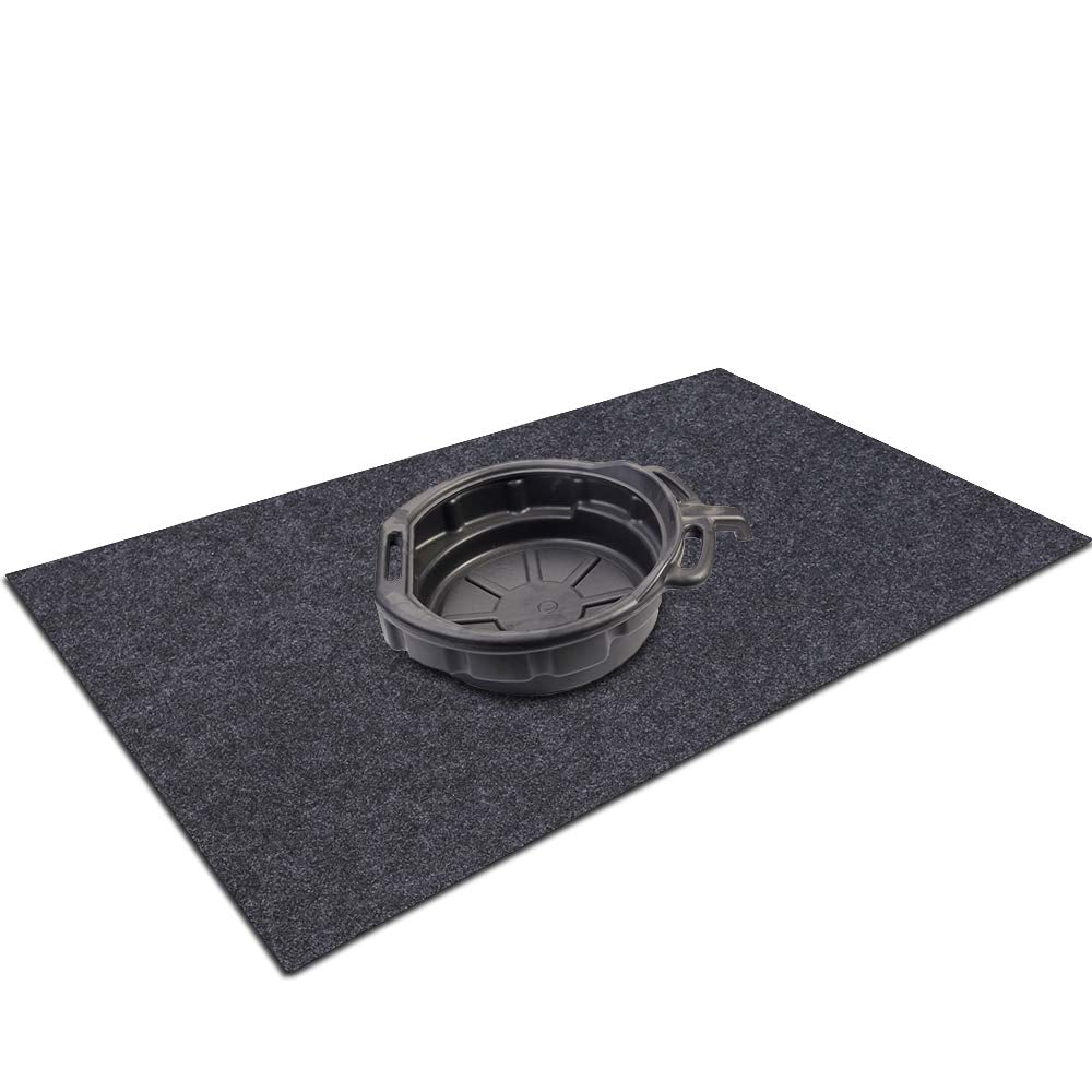 Meitola Cleanable Floor Oil Spill Mat, Oil Absorbing Pad Durable Protective Surface Can Be Used For Car Oil Change (38In36In)