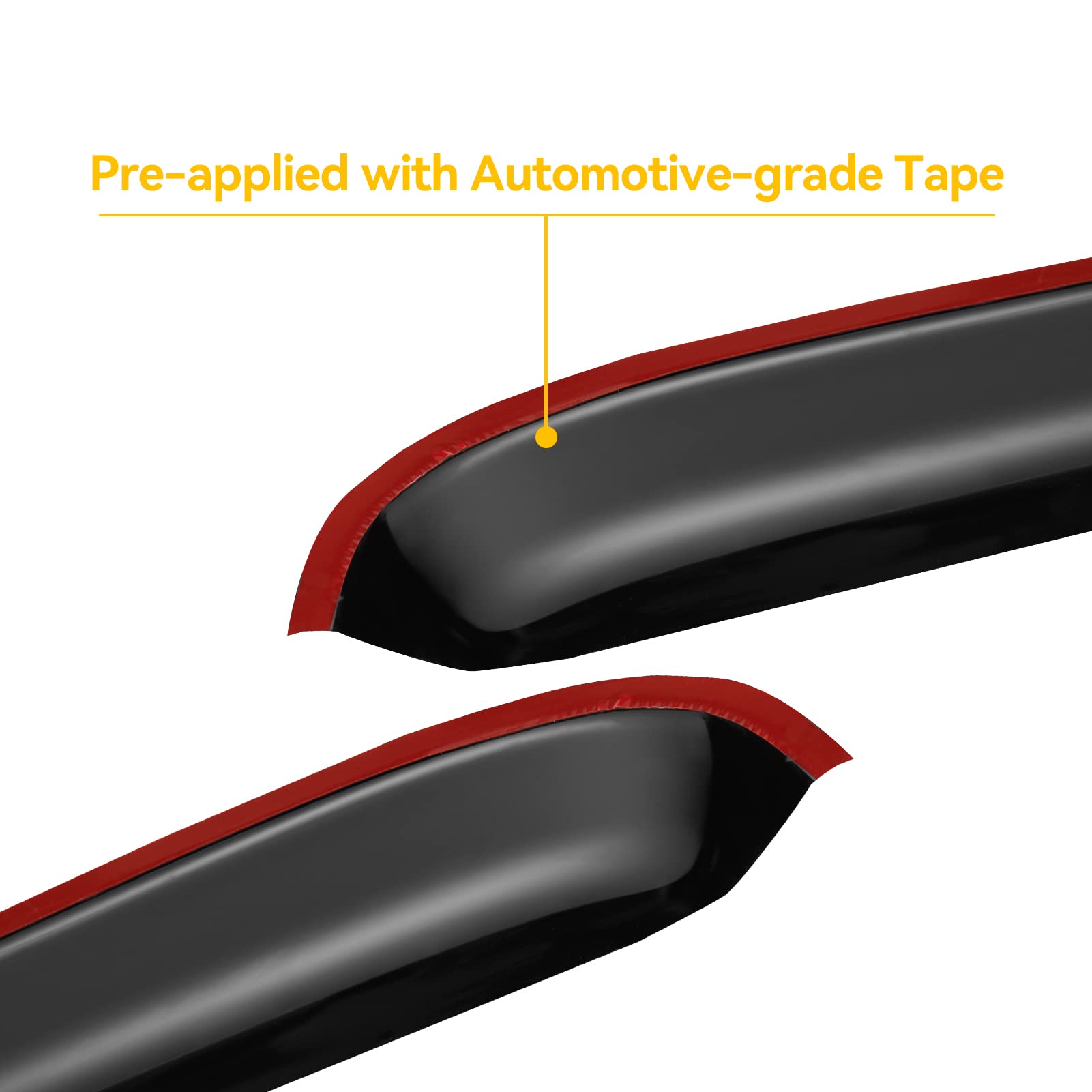 Cxdar Window Visors Rain Guards, Dark Smoke Tinted, Acrylic, for 1997-2003 Ford F150 SuperCab, Wind Deflectors for 97-99 F250 Extended