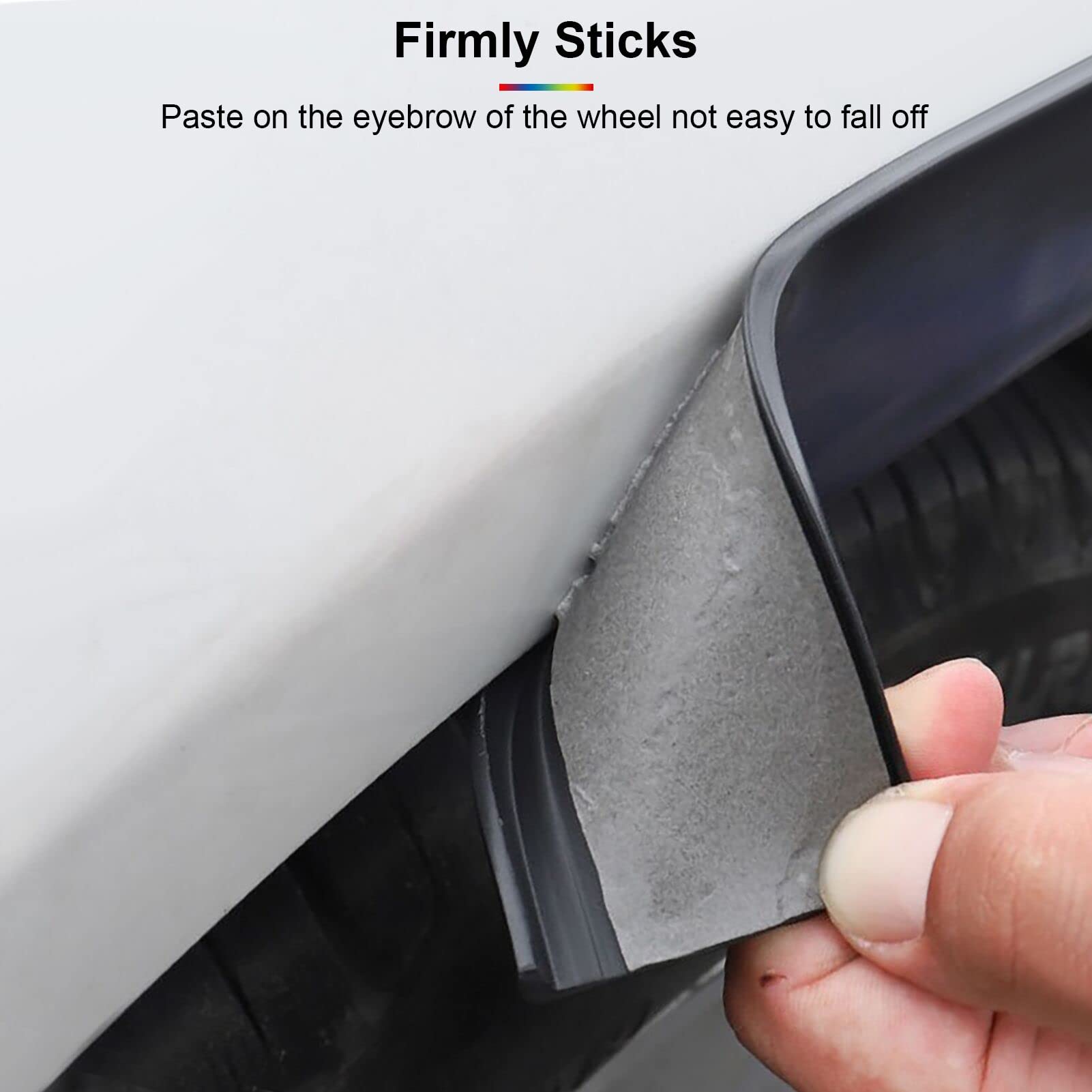 20Ft Car Wheel Arch Trim, Fender Flares Arches Wing Expander Car Wheel Eyebrow Anti-Collision Strip for Pickup SUV Car Fender Fl