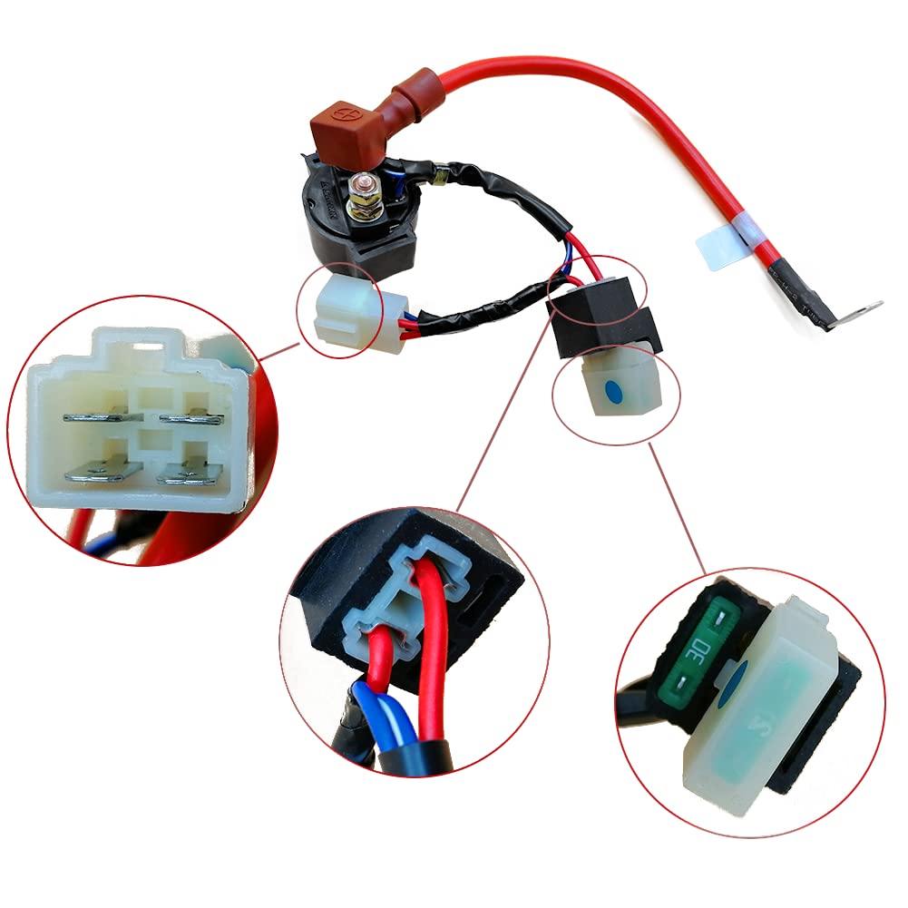 QYMOTO Hisun 500 Starter Solenoid Relay for Hisun 500/700 UTV, Axis 500/700, MSU500, Coleman 400/500, Cub Cadet Challenger