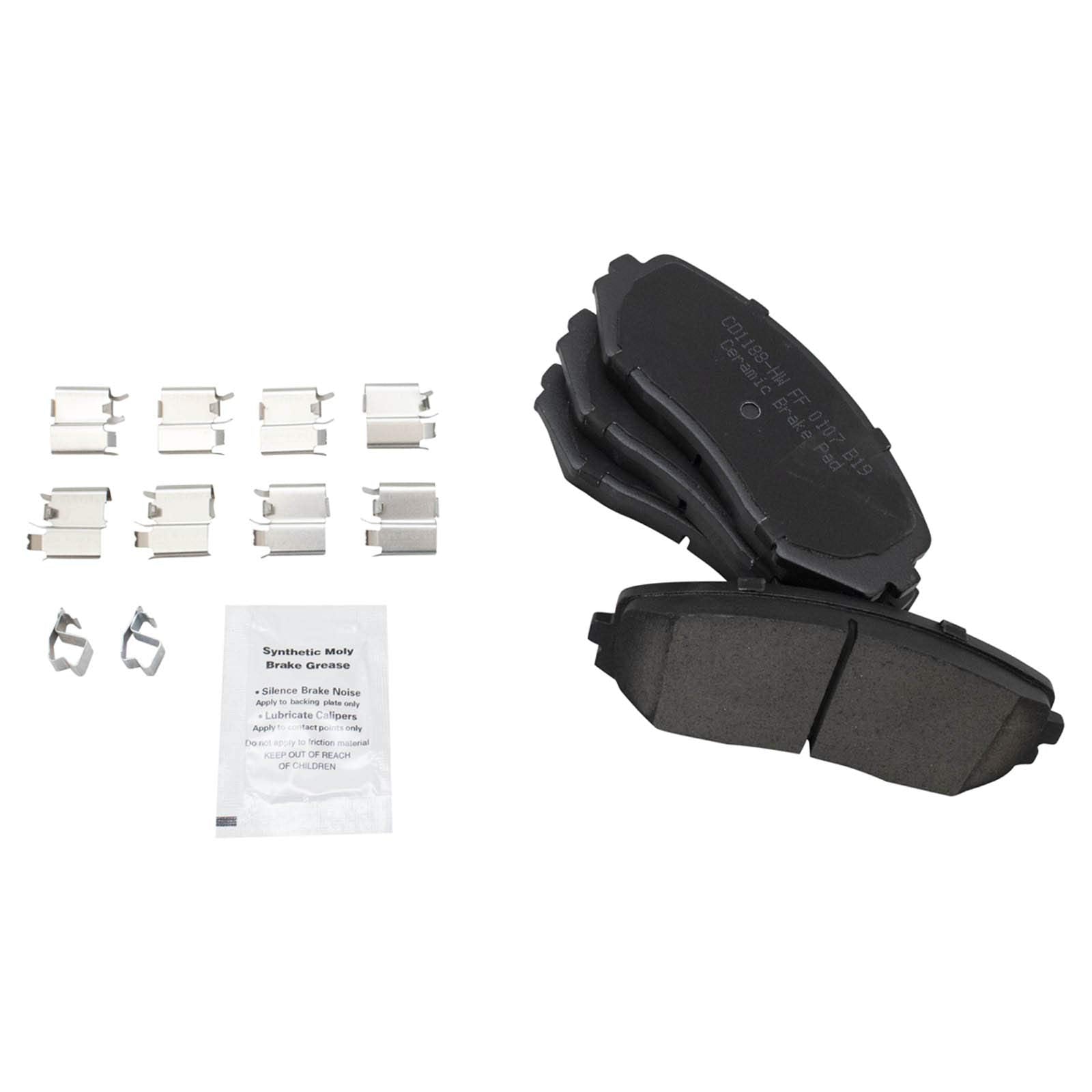 TRQ Front Brake Pads Ceramic Compatible with 2006-2013 Suzuki Grand Vitara