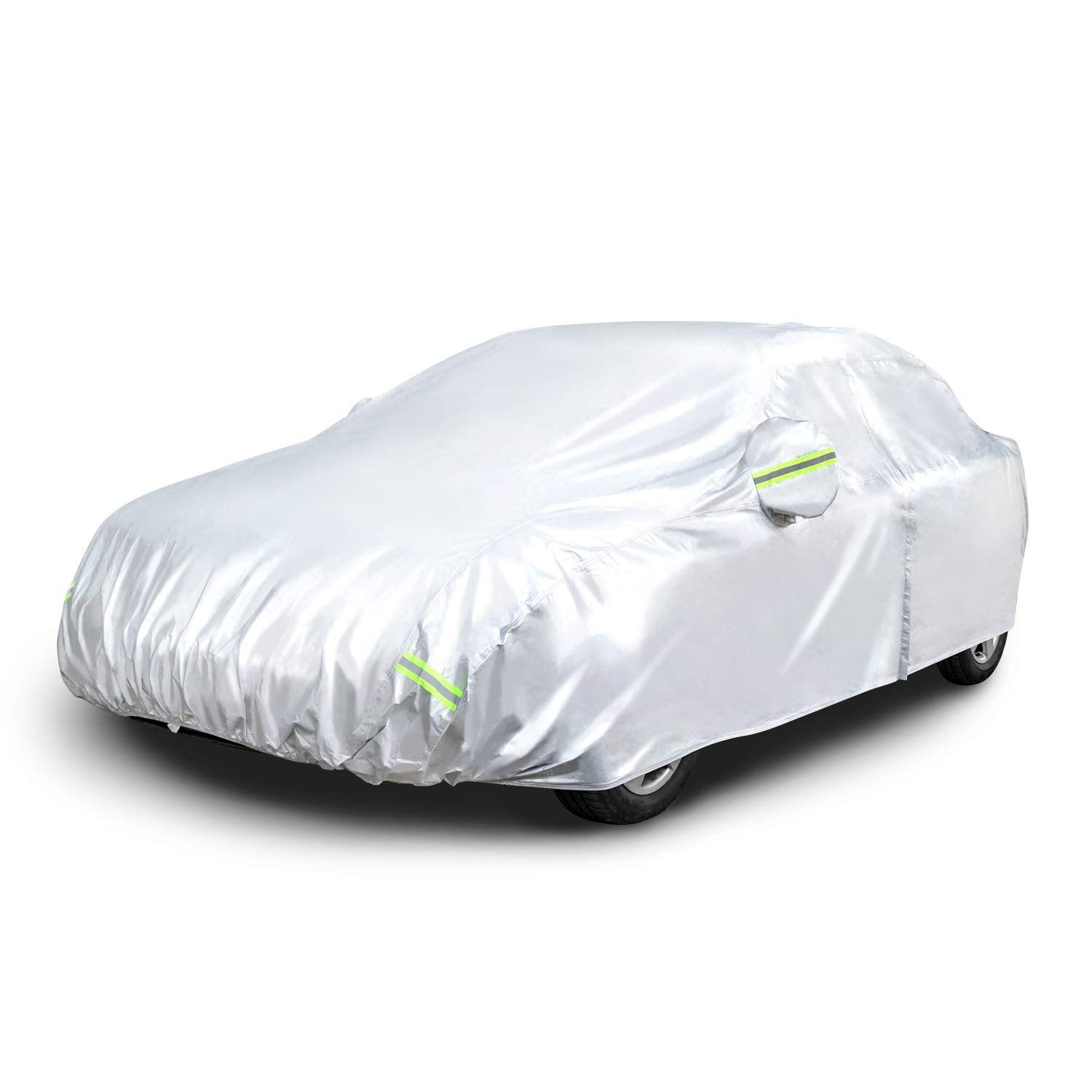 Amazon Basics Silver Weatherproof Car Cover - 150D Oxford, Sedans Up To 180''