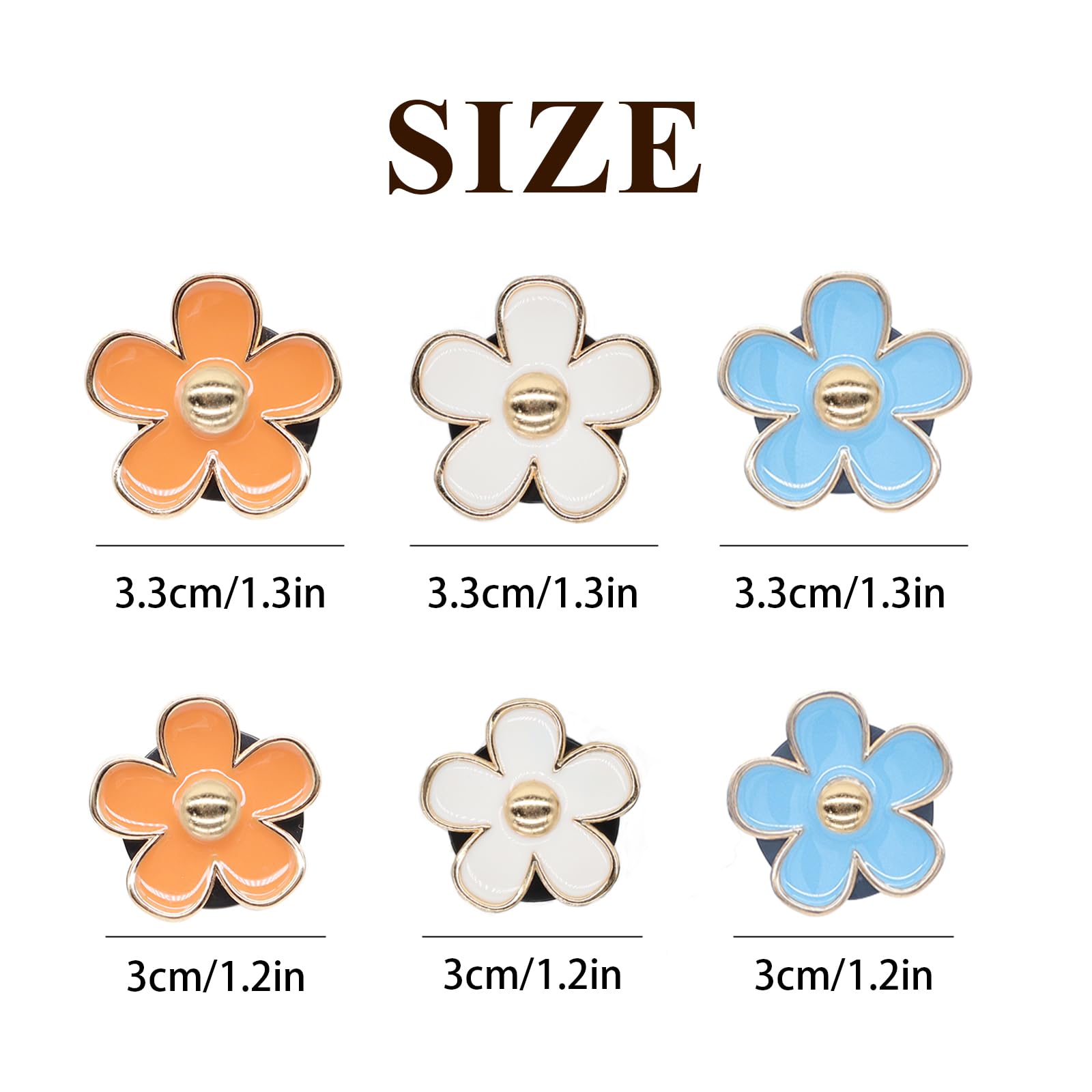 Oriesse 6Pcs Flower Car Air Freshener Vent Clips,Pink Yellow Yellow Daisy Air Vent Clip Car Accessories For Women,3.3Cm/3Cm Flow