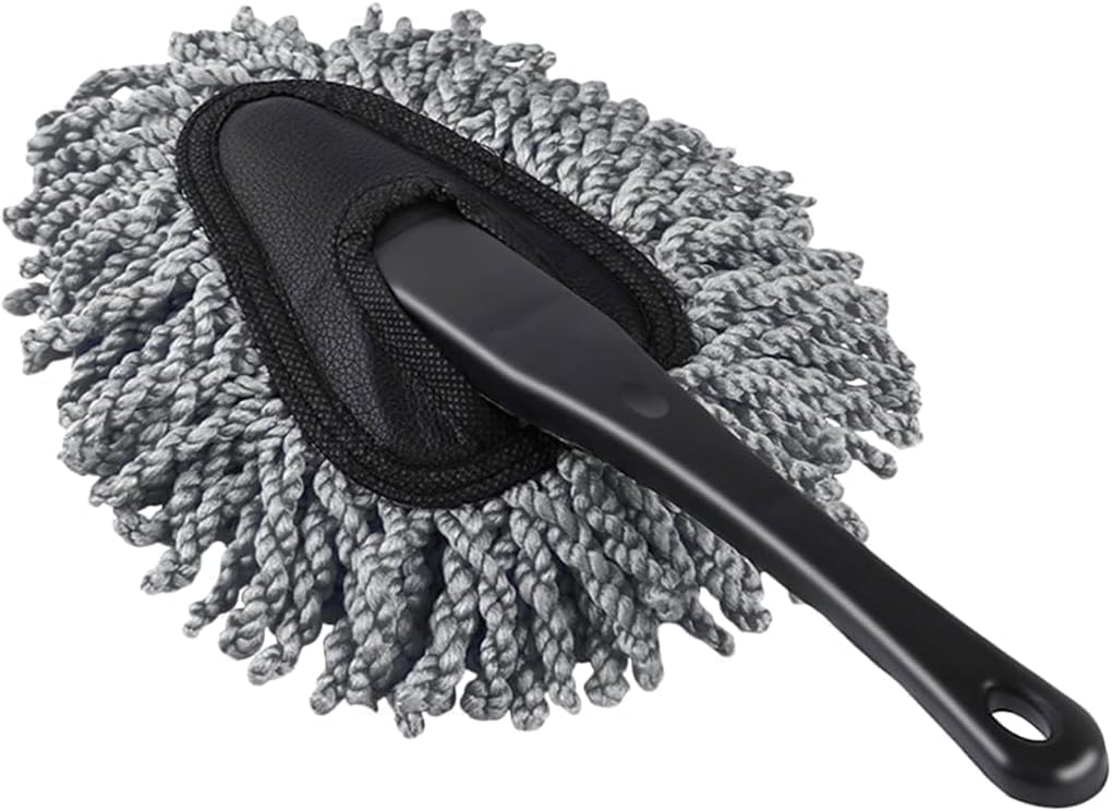 Car Duster with Handle Microfiber Exterior Scratch Free Cleaning Tool Dust Brush for Cleaning (Small Car Duster) (Set of 1)