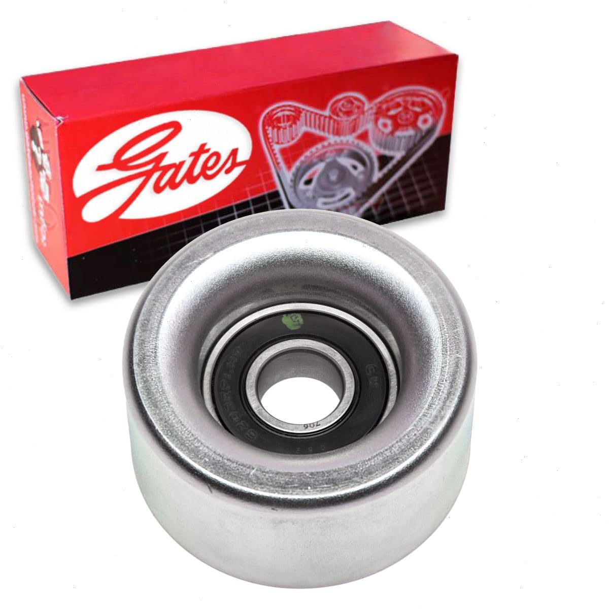Gates Upper DriveAlign Drive Belt Idler Pulley compatible with Toyota Tacoma 3.5L V6 2016-2019