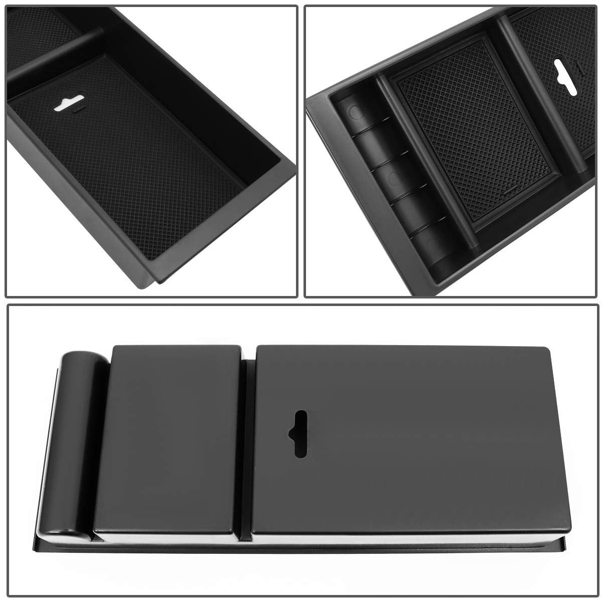 Dna Motoring Ztl-Y-0073 Factory Style Center Console Organizer Tray Storage Box Replacement,Black