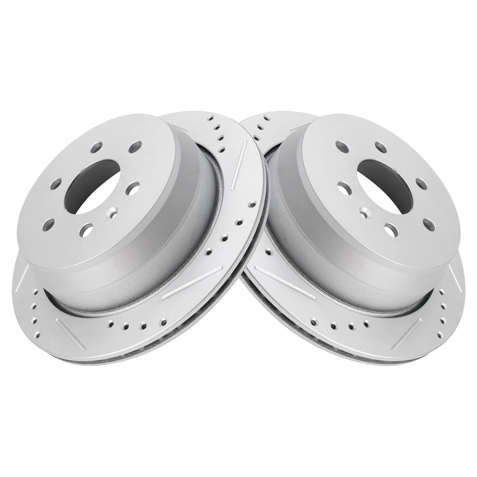 Trq Rear Performance Brake Rotors Set Vented Premium G-Coated Compatible With 2015-2021 Chevrolet Colorado Gmc Canyon
