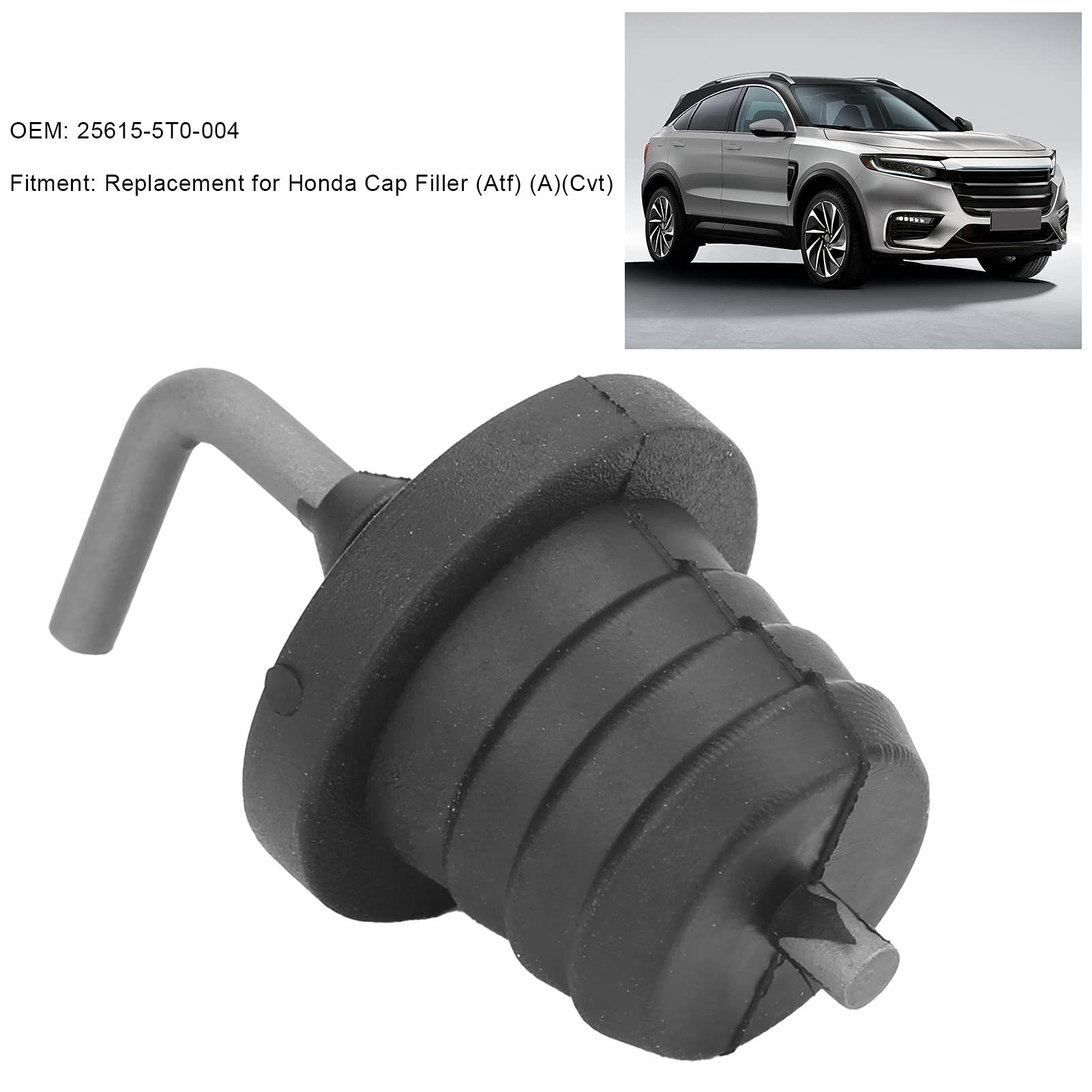 Transmission Filler Cover, Car Transmission Filler Cap Plug 25615-5T0-004 Rubber Repair Replacement for Atf A Cvt Rubber