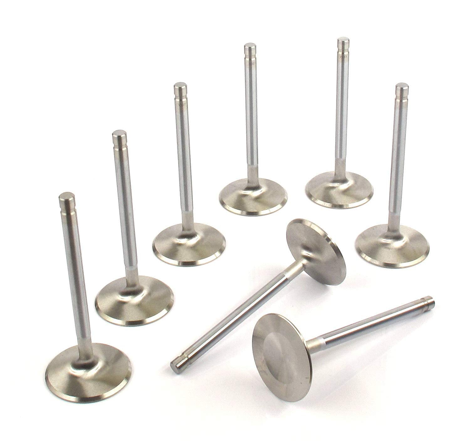 Elgin Stainless Intake Valves Set Of 8 2.02'' Head & Set Of 8 1.60'' Head Diameters Compatible With Chevy 283 327 305 350