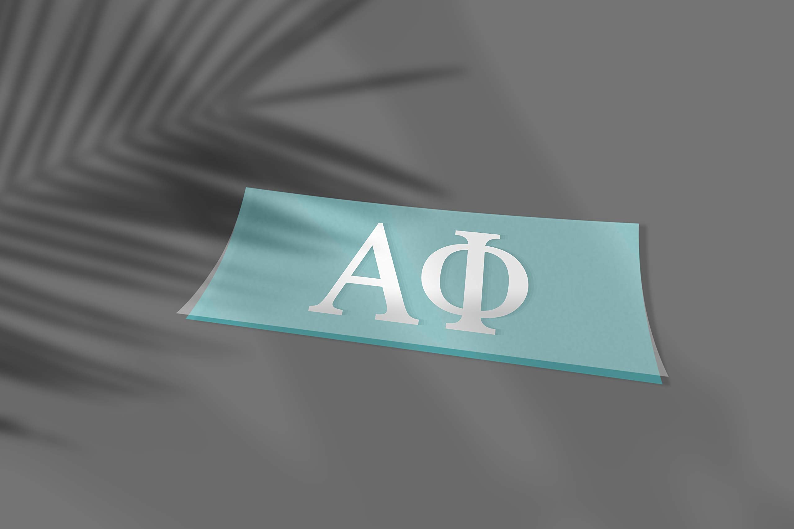 Pro-Graphx Alpha Phi Sorority Sticker Decal, 2.5" Tall, White, Vinyl
