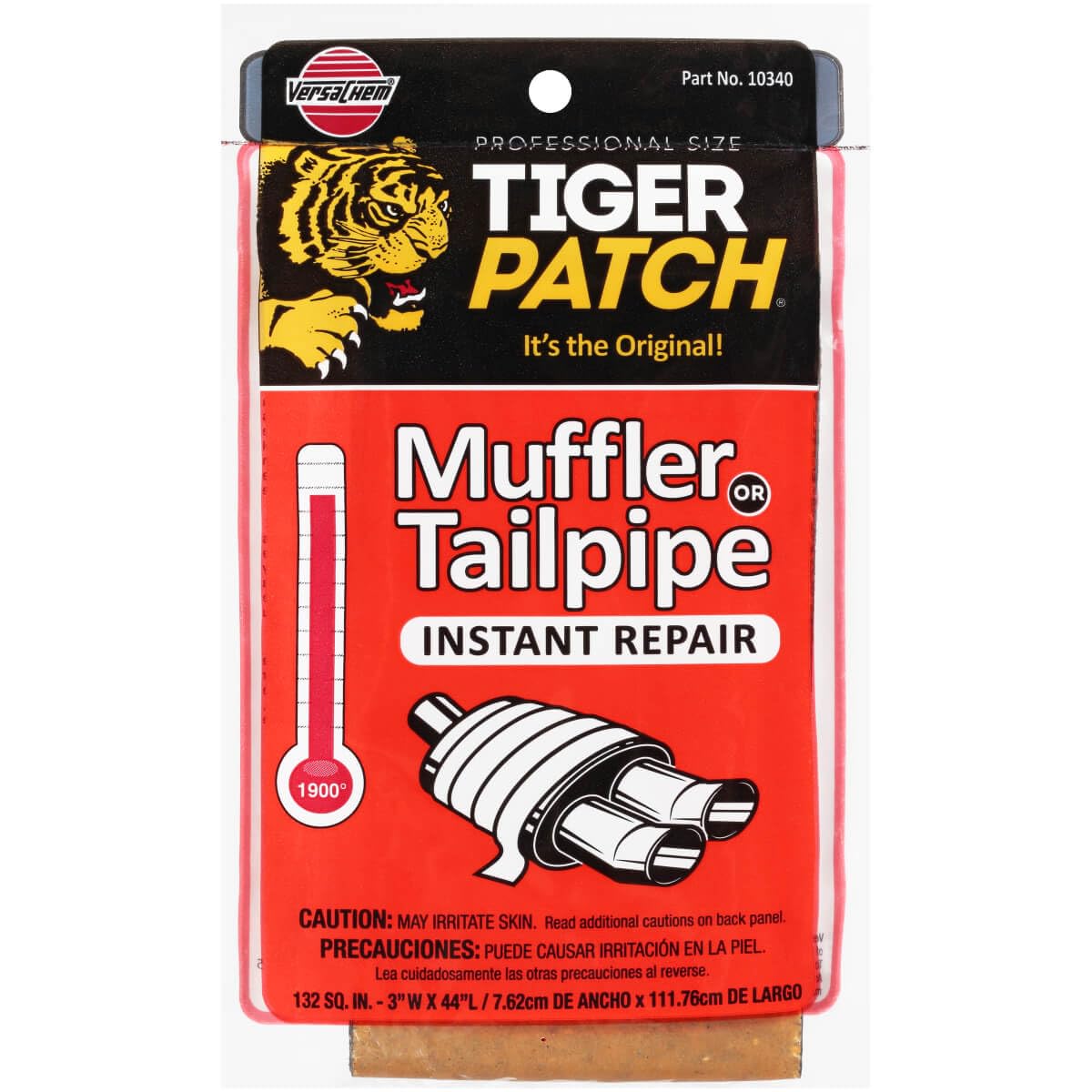 Versachem Tiger Patch Muffler & Tailpipe Wrap - 3 Inch X 44 Inch