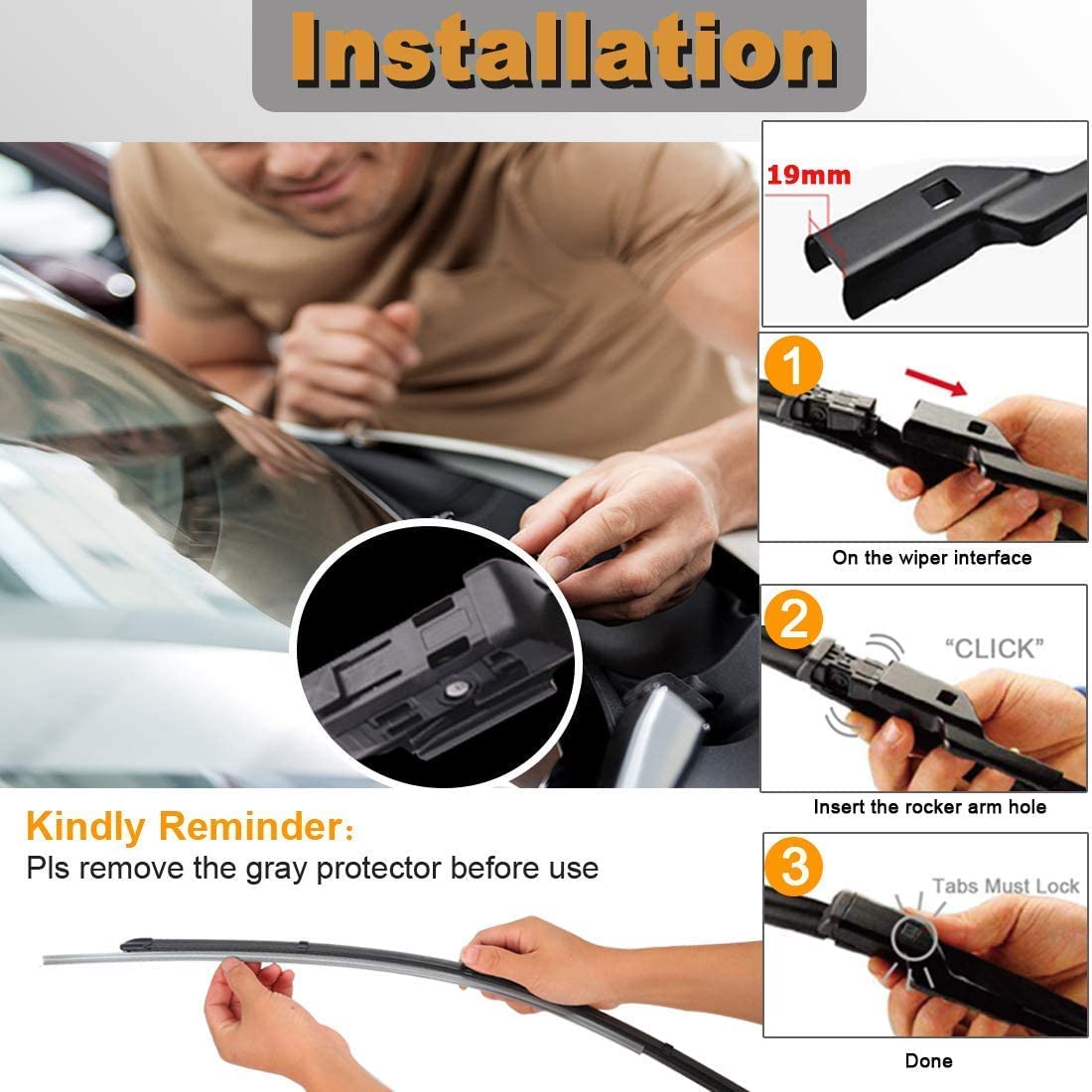 Oem Windshield Wiper Blade Replacement For Chevy Cruze 2021-2016 Original Equipment Wiper Blade Set 28+24 (Set Of 2) 1 Year Warr