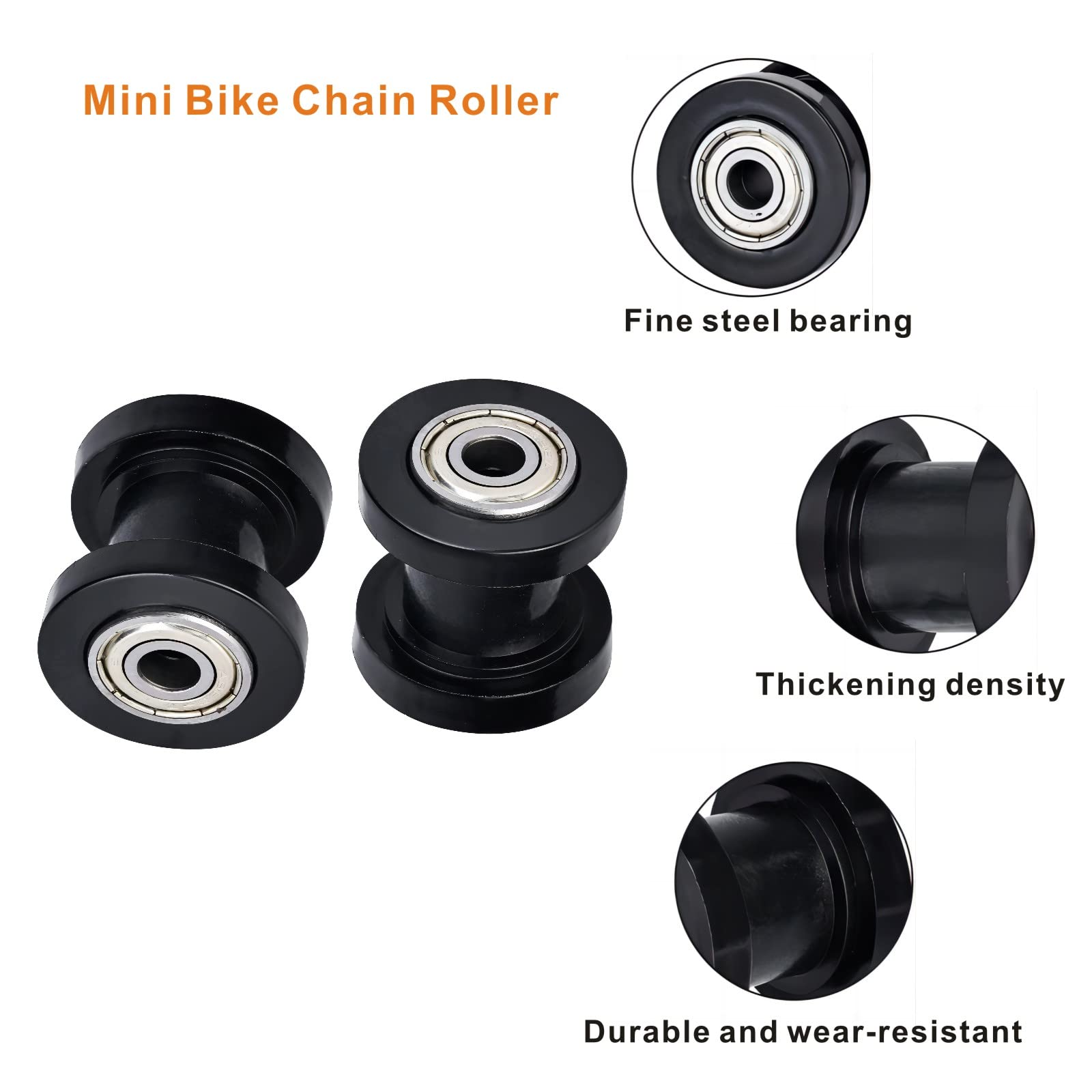 KOSIDA Upgrade 8mm Chain Roller Pulley Tensioner Wheel Guide Per for Motorcycle Mini Bike Atv 125cc 140cc 160cc XR125 SSRC RF50