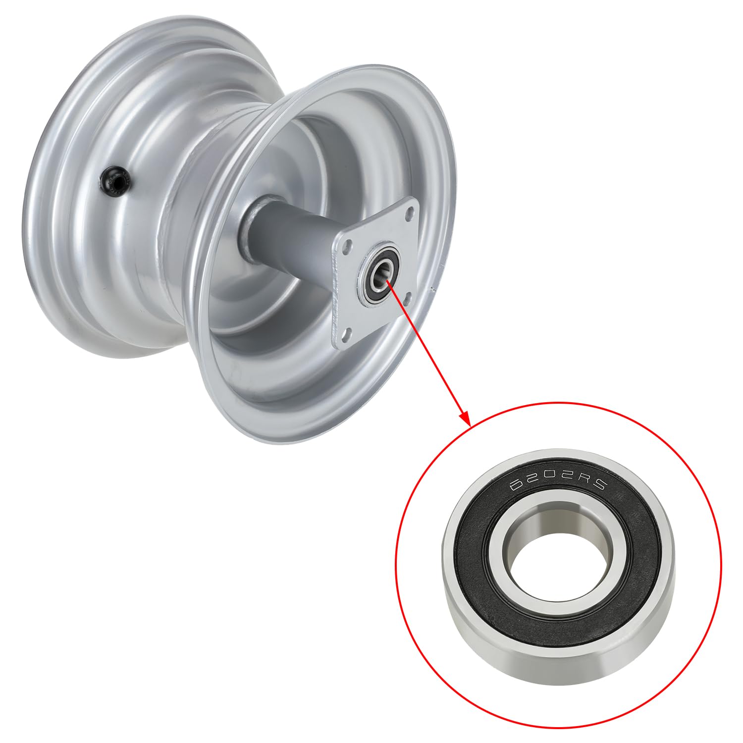 YOXUFA Mini Bike Wheel Bearings Replacement - 6202RS Rubber for Coleman CT200U, BT200X, MB200, Predator 212cc, 196cc