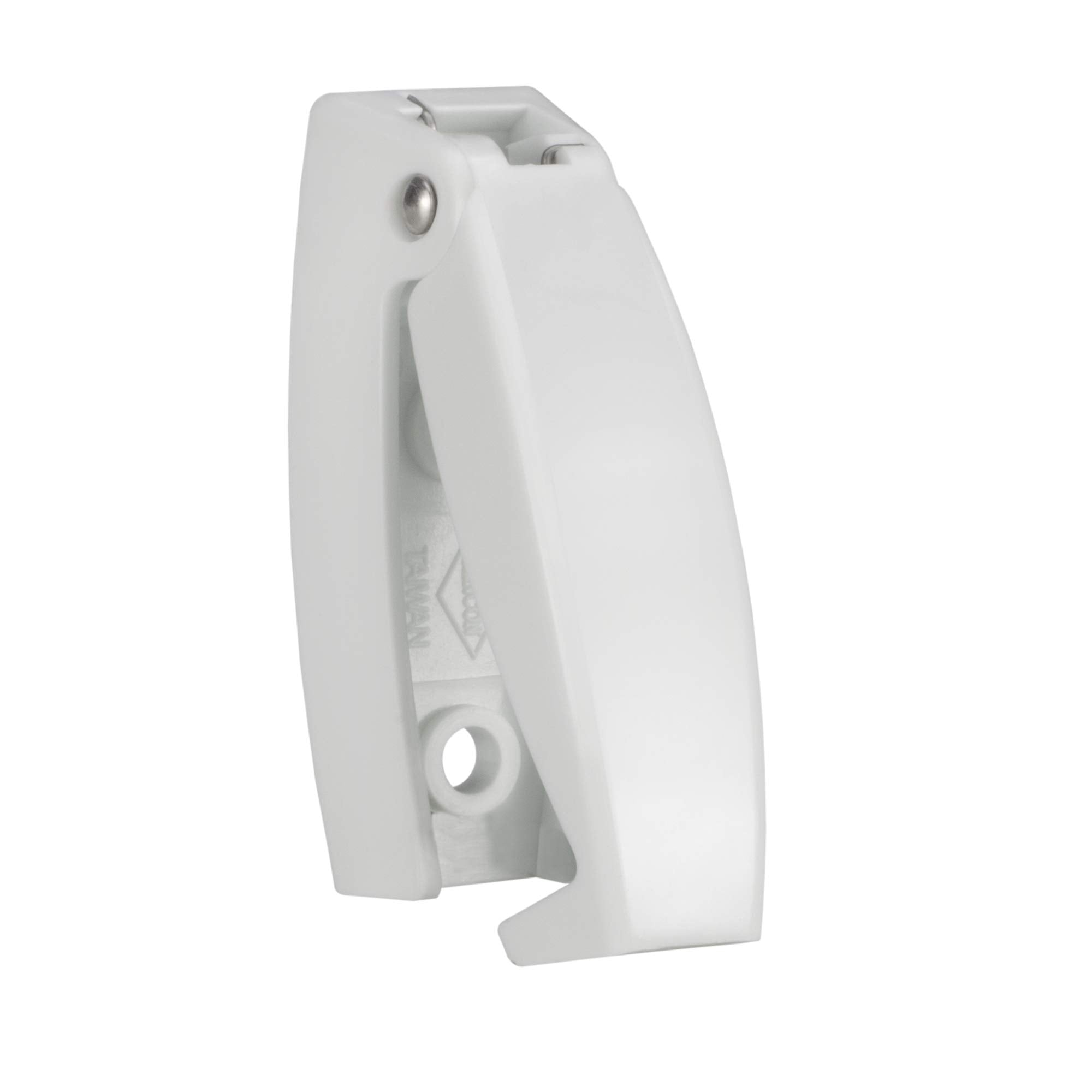 Recpro Rv White Rounded Baggage Door Catch Compartment Clips Latch | Camper Trailer Motor Home (10 Pack)