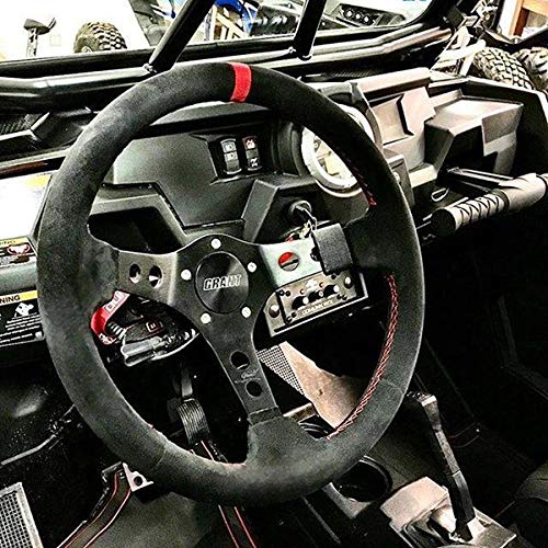 Grant 695 Suede Wrapped Racing Steering Wheel With Red Top Marker