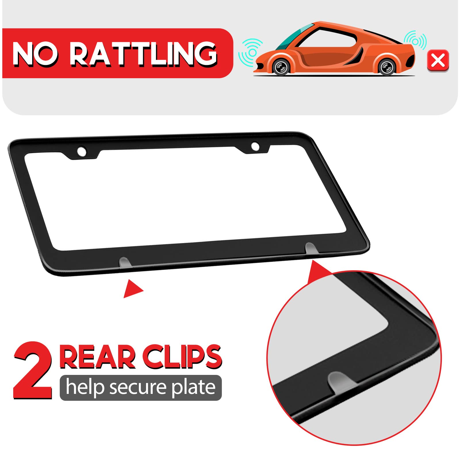 Akkya License Plate Frames For Women Men Car Plate Holder Cover Cute Cartoon Pattern Metal Tag Frame Stainless Steel Car Accesso