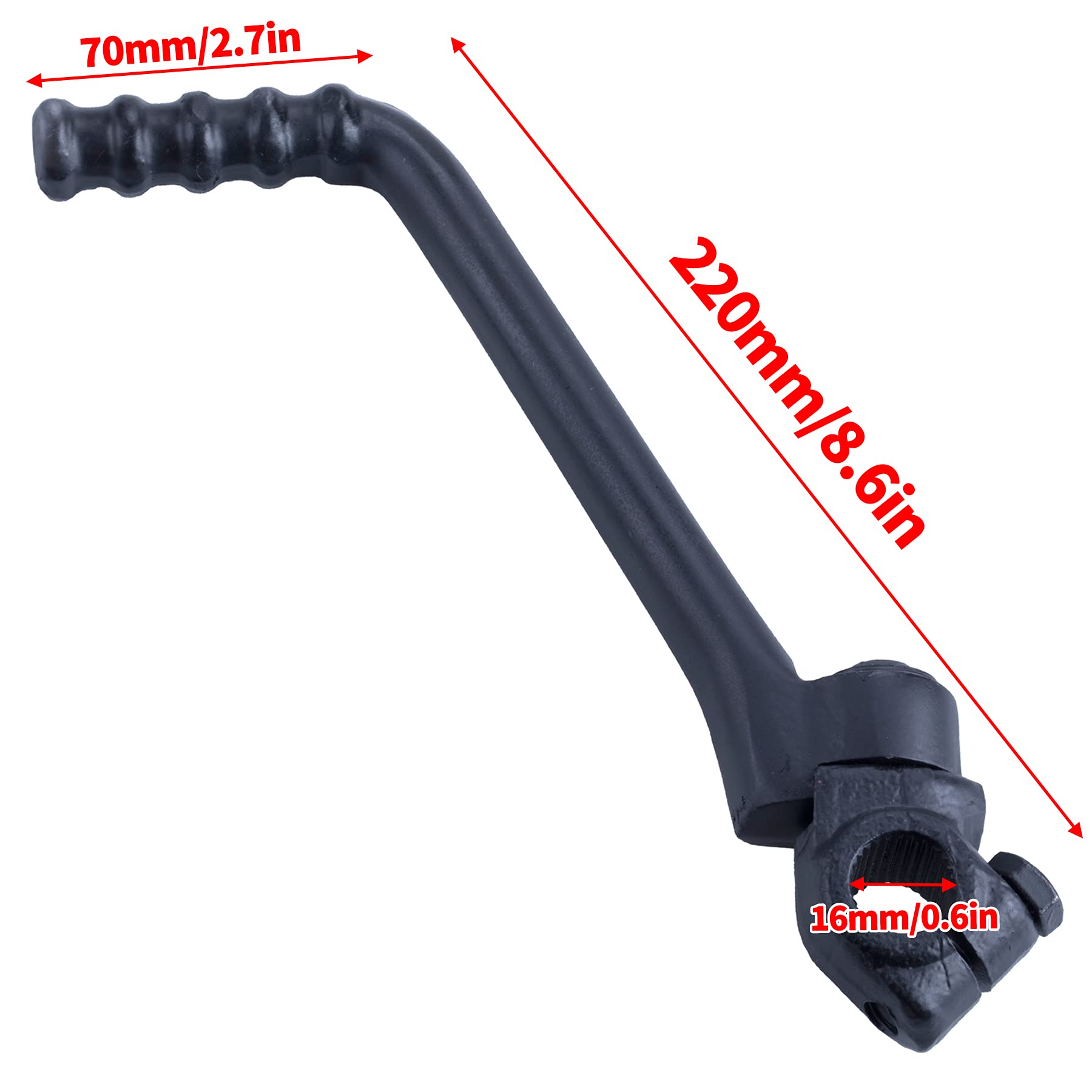 MRELC 16mm Kick Starter Lever Compatible with Chinese 70cc 90cc 110cc 125cc YX 140cc 160cc Atomik CB CG 200cc 250cc Thumpstar Zo