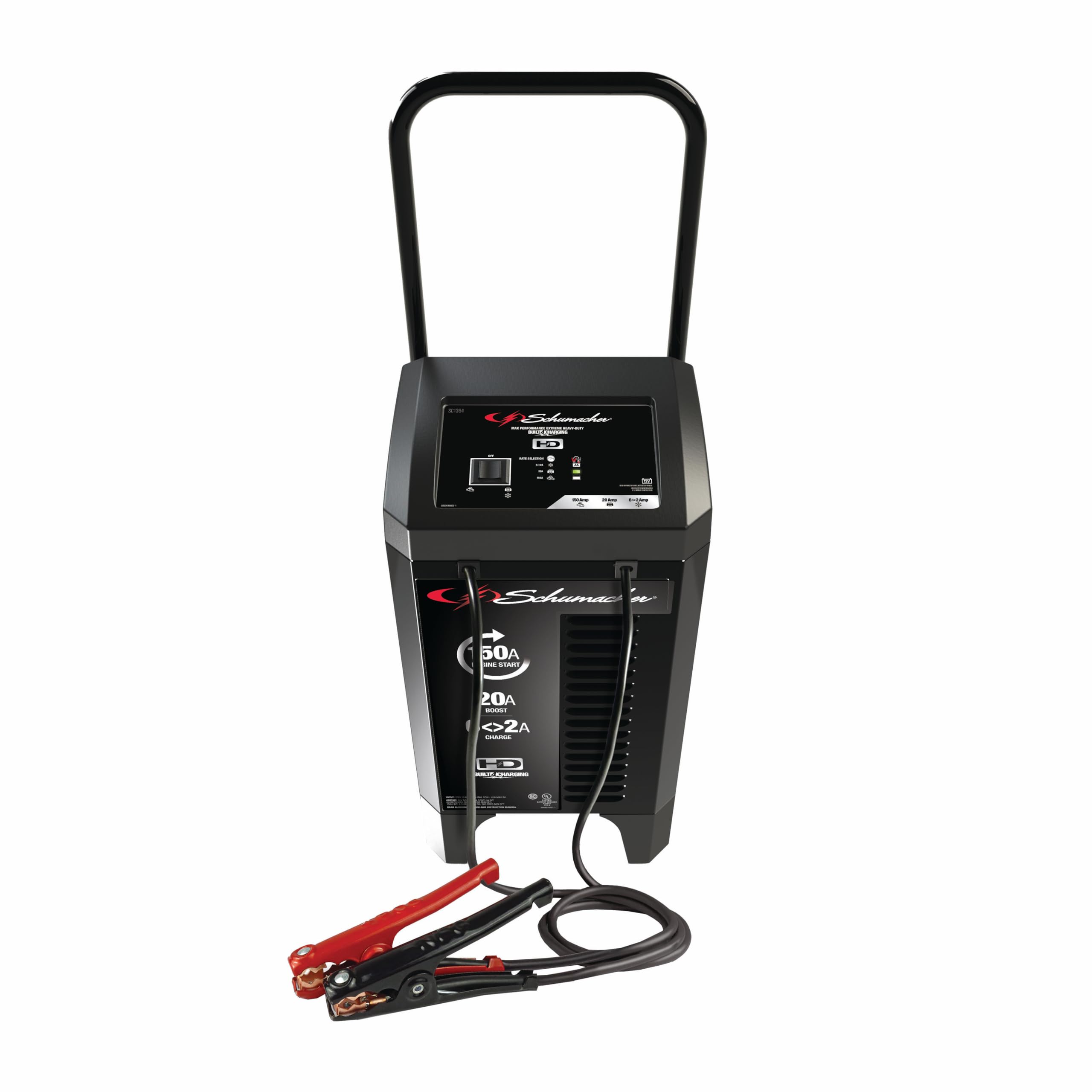 Schumacher Electric 150A 12V Wheeled Battery Charger/Engine Starter For Cars, Trucks & Rvs - Automatic Car Battery Charger/Maint