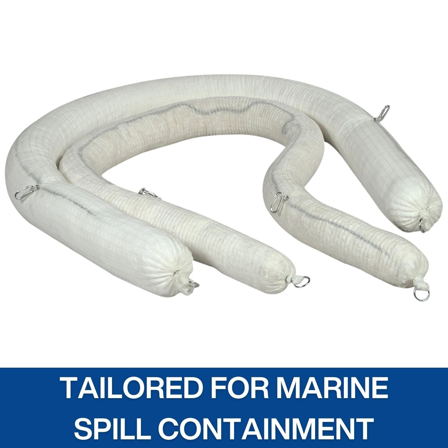 Esp 4Wboom510 Poly-Cellulose Oil Only Super Absorbent Boom, 26 Gallon Absorbency, 5'' Diameter X 10' Length, White (Case Of 4)