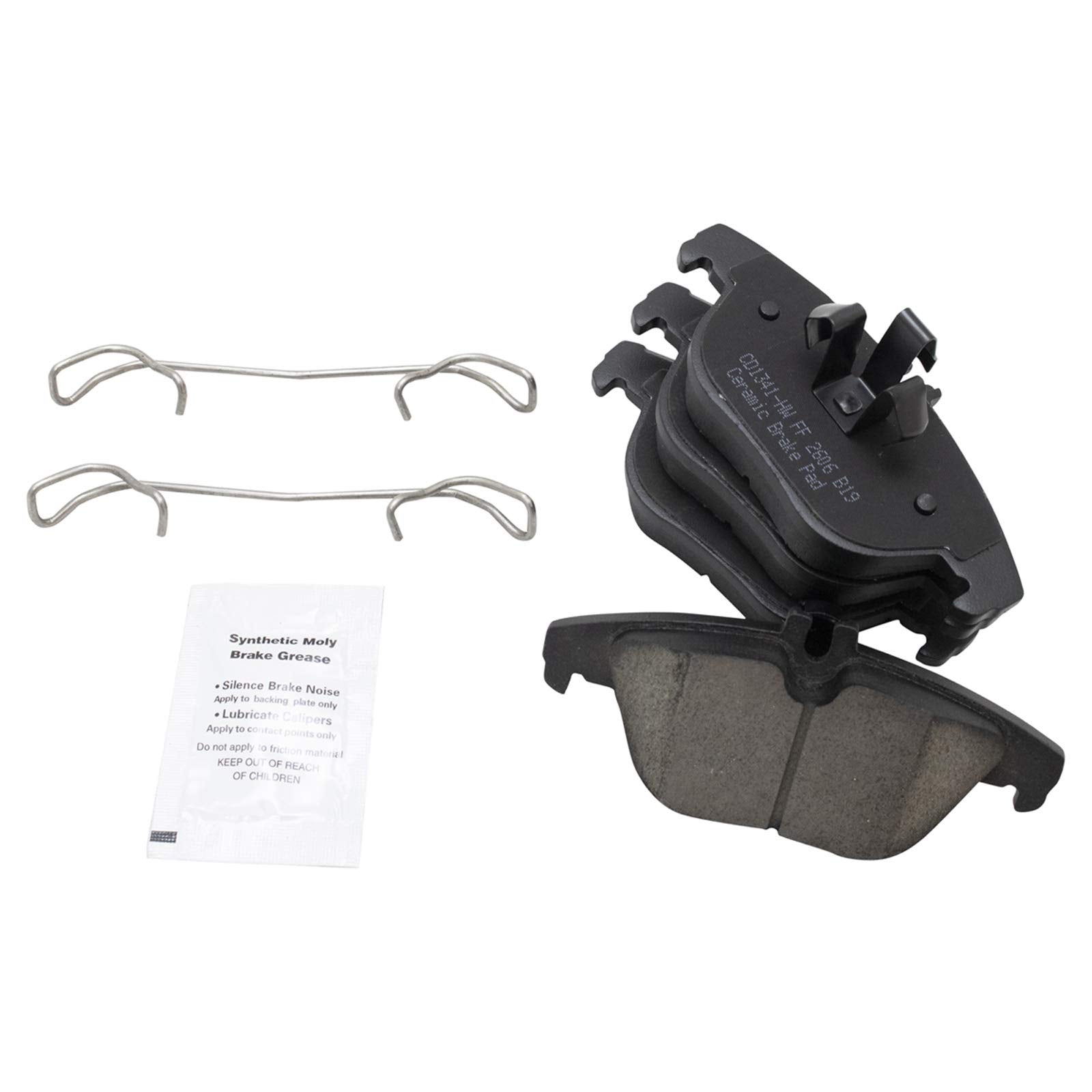 Trq Rear Brake Pad & Rotor Kit Brake Pads Brake Rotor Parking Brake Shoe Set Ceramic Compatible With 2010-2014 Mercedes-Benz E35