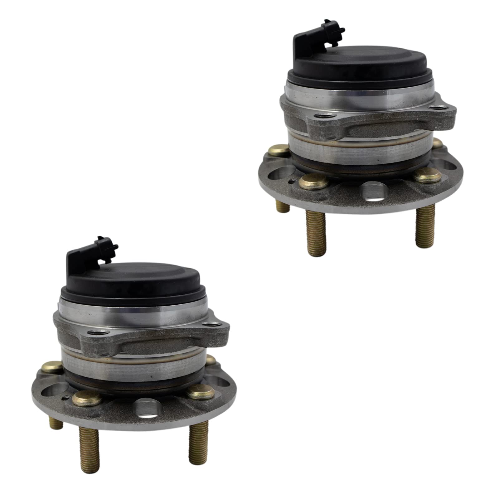 TRQ Rear Wheel Hub Bearings Assembly Set for 2020-2023 Hyundai Palisade & 2016-2020 Kia Sorento, Stainless Steel, Model BHA65559
