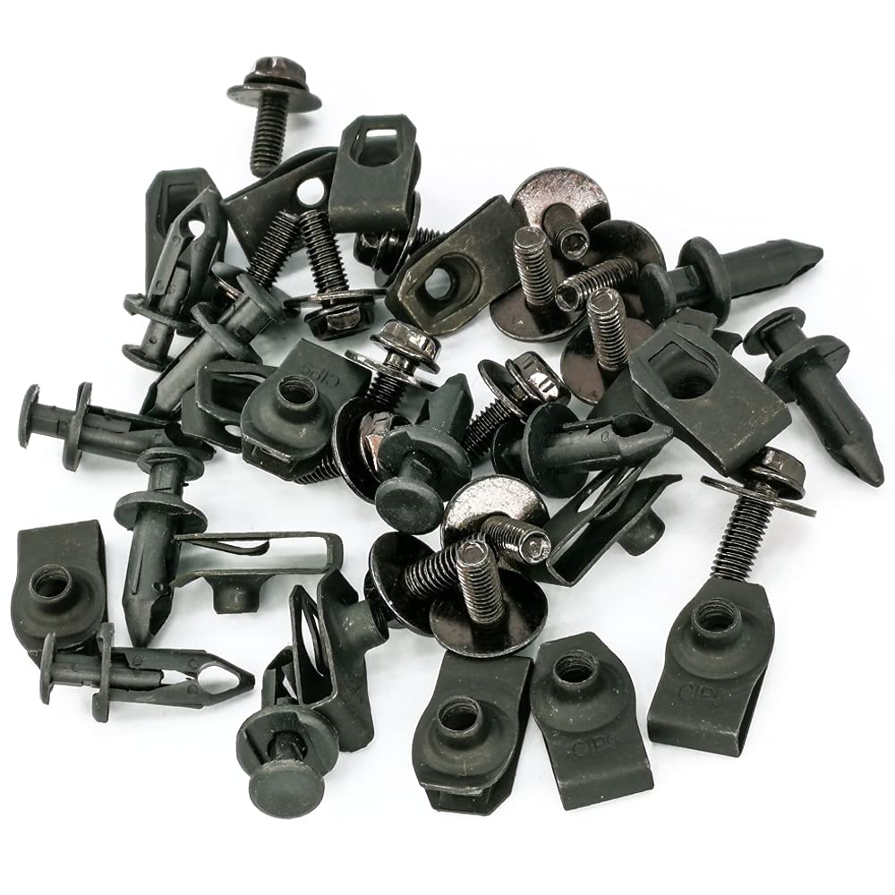 Mean Mug Auto 6915-6119A 35X Engine Under Cover Body Bolts Splash Shield Guard Retainer Bumper Fender Liner Fastener Rivet Clips