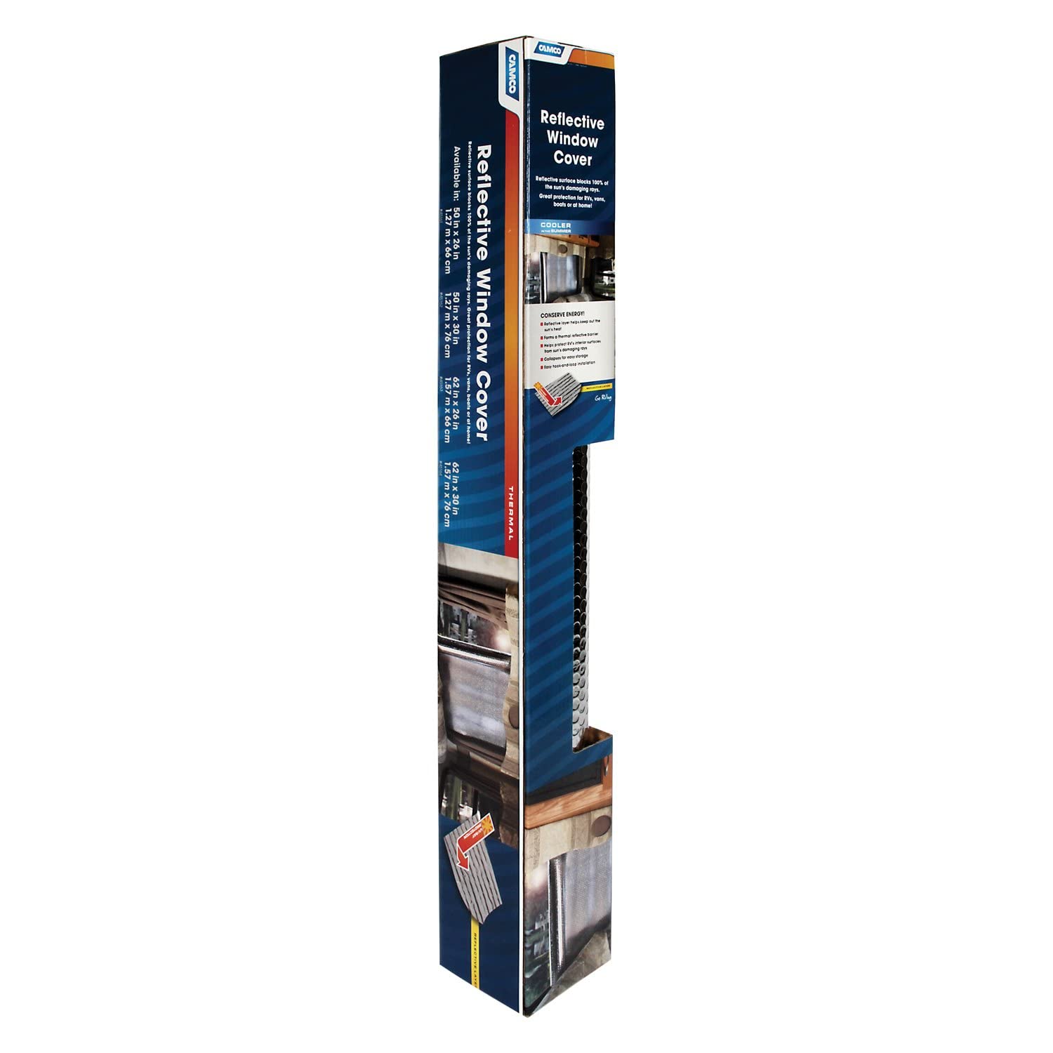Camco 45162 50 X 30 Sunshield Reflective Window Cover