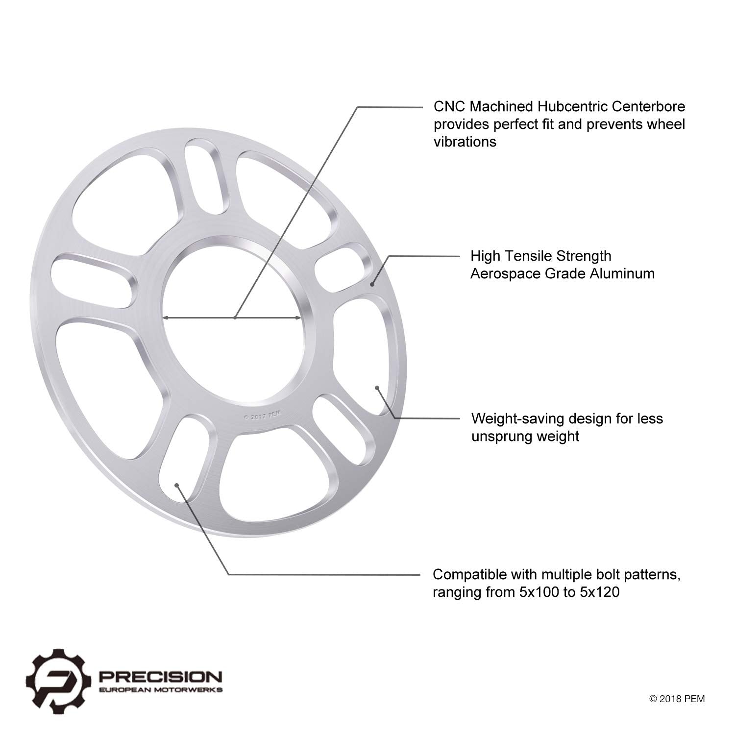 Stancemagic - 5Mm Hubcentric 5X114.3 Wheel Spacers (66.1Mm Bore) Compatible With Nissan Infiniti G35 G37 Q50 Q60 Q70 Fx35 Fx50 3