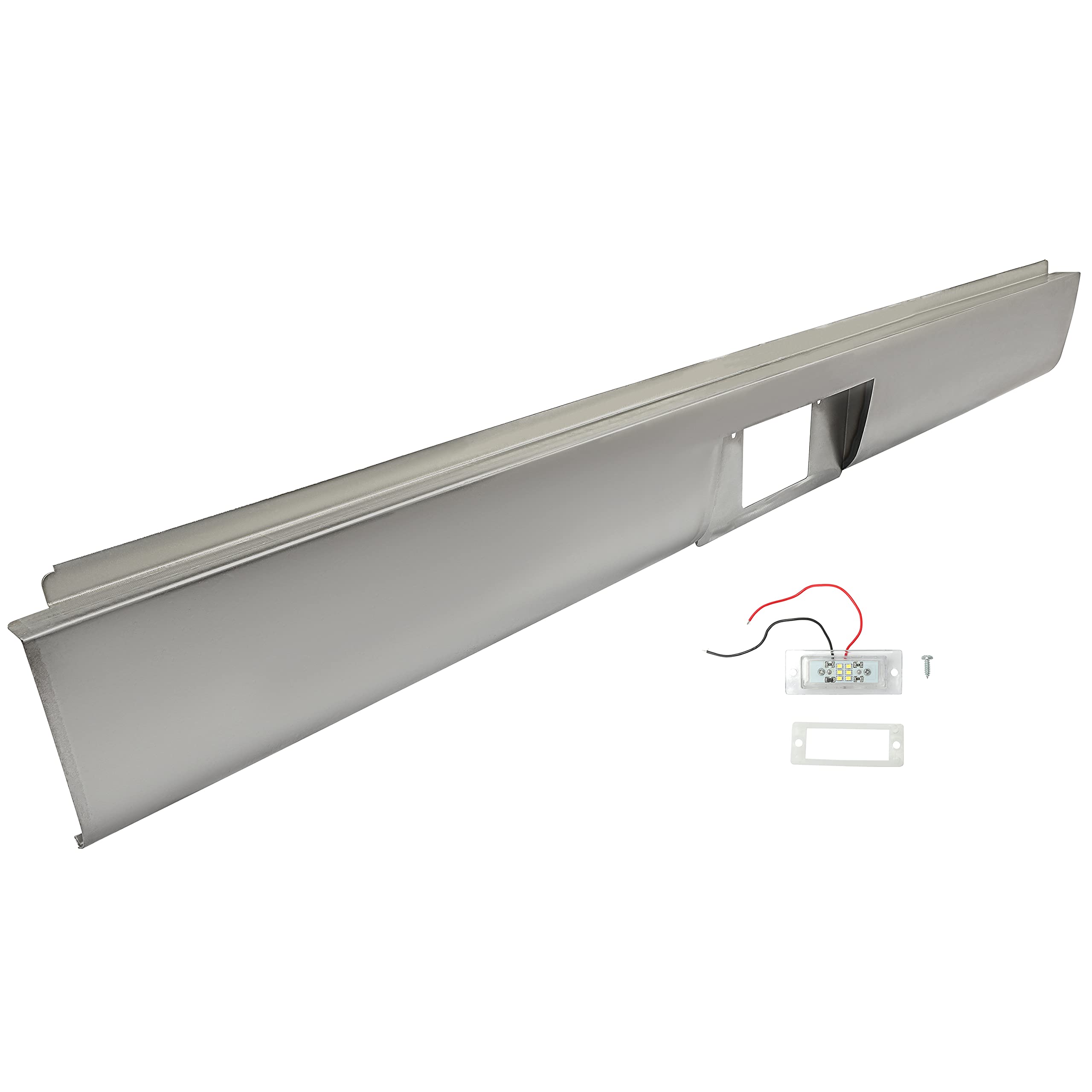 KUAFU Roll Pan for 1972-1993 Dodge D100 150 250 Trucks, Large, Alloy Steel, Bare-metal, Model BL1233