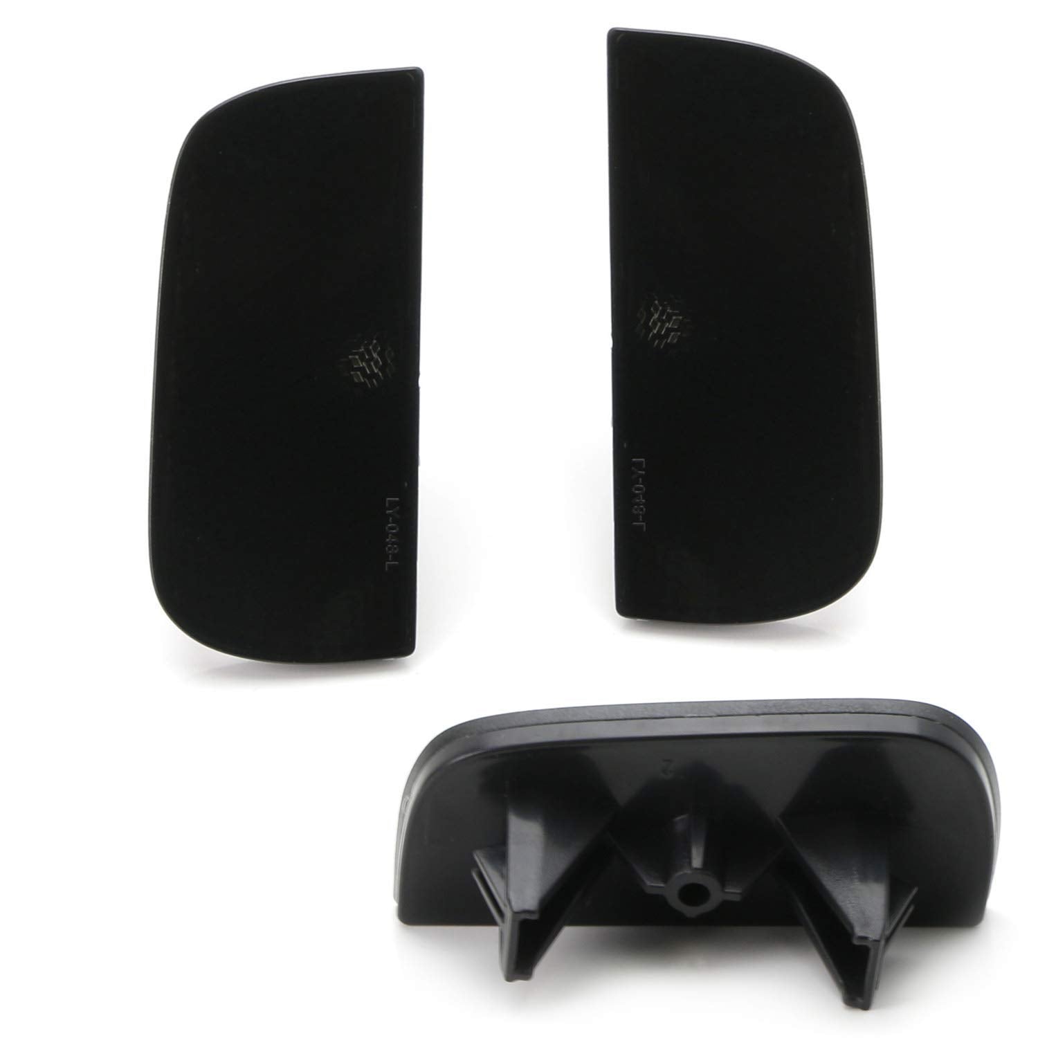 iJDMTOY Rear Bumper Reflector Lenses for 2016-21 Honda Civic Sedan/Coupe, Smoked Lens, OE-Spec, LH RH Assembly, Black