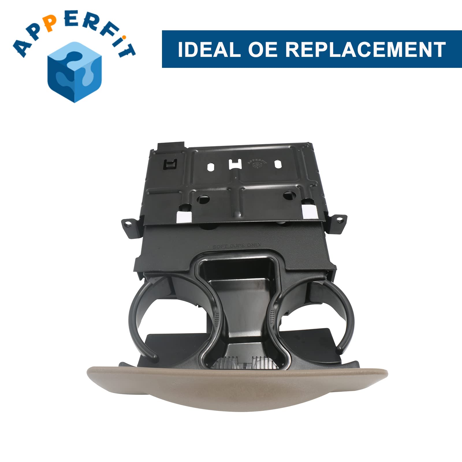 APPERFiT Dash Cup Holder for 1999-2004 F250 F350 F450 F550 & Excursion, Tan, Model CP002