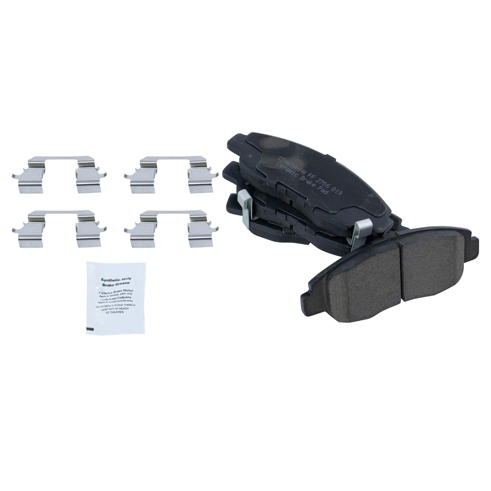 Trq Front And Rear Brake Pad & Rotor Kit Brake Pads Brake Rotor Ceramic Compatible With 1997 Acura Cl 1993-1997 Honda Accord