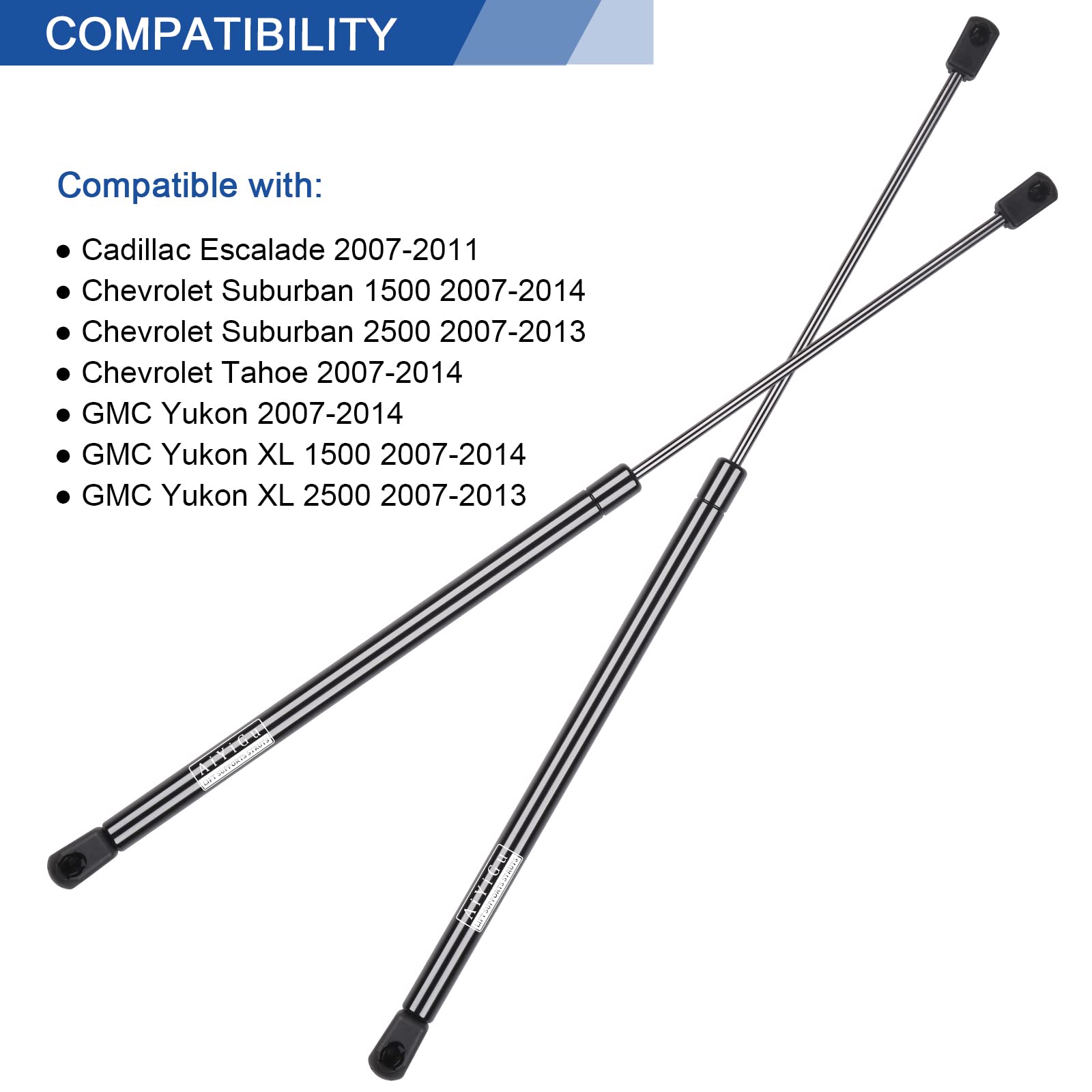 AiYiGu Rear Window Glass Shocks Struts Lift Supports Gas Springs 6157 Compatible with 2007-2014 Chevrolet/Chevy Suburban/Tahoe/G
