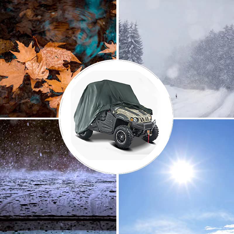 Chikia 420D Heavy Duty Utv Cover Waterproof For Hisun 400 450 500 550 700 750 Axis Massimo Tboss,Coleman,Cfmoto Uforce Zforce,Ya