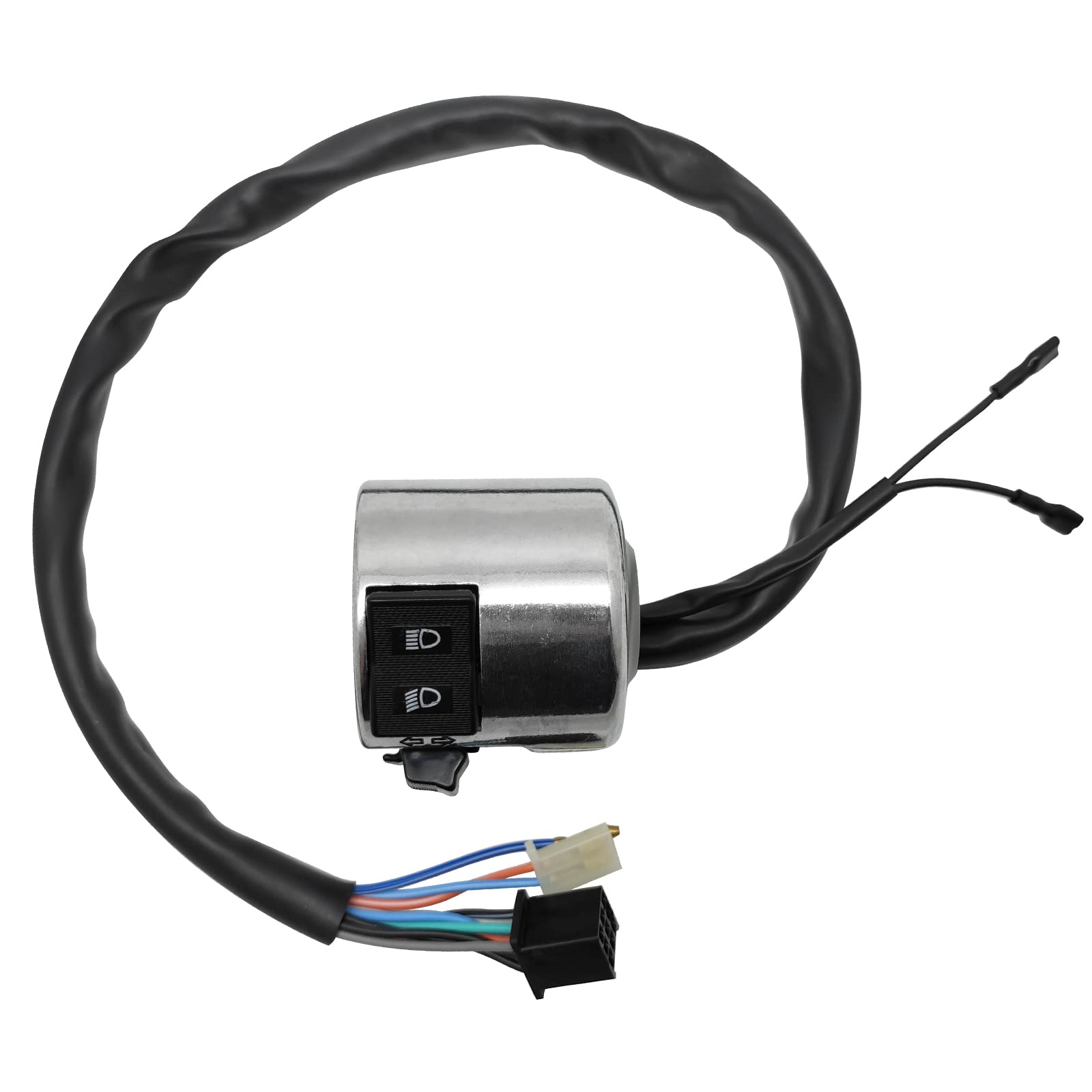 JAVIK Left Control Switch for Honda Shadow ACE 750 VT750C/VT750CD 1998-2003, OEM# 35020-MBA-000, Silver