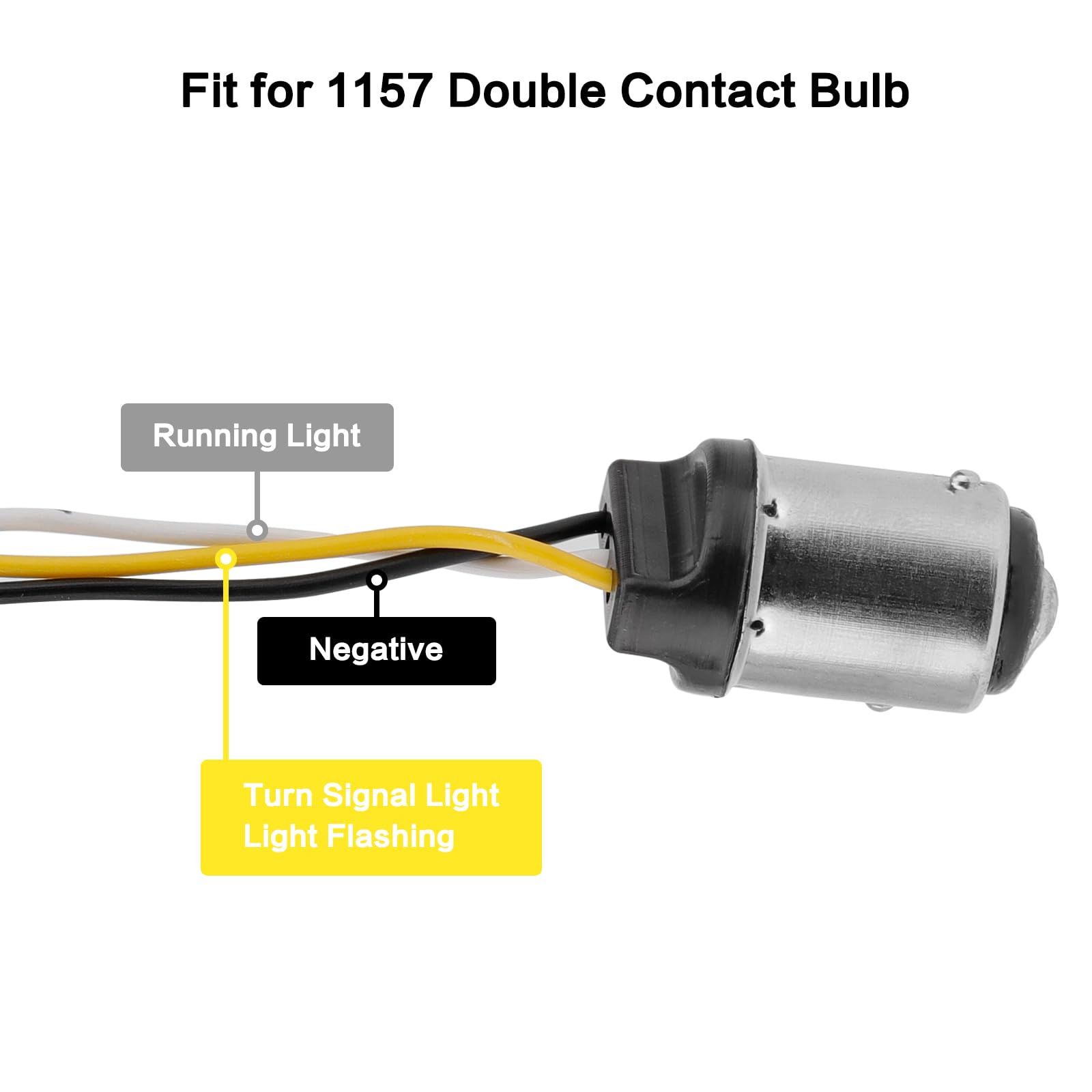 VG MOTO Motorcycle 1157 LED Turn Signal Light Front Rear 2 Inch Bullet Smoked Lens Compatible with Harley Softail Touring Dyna F