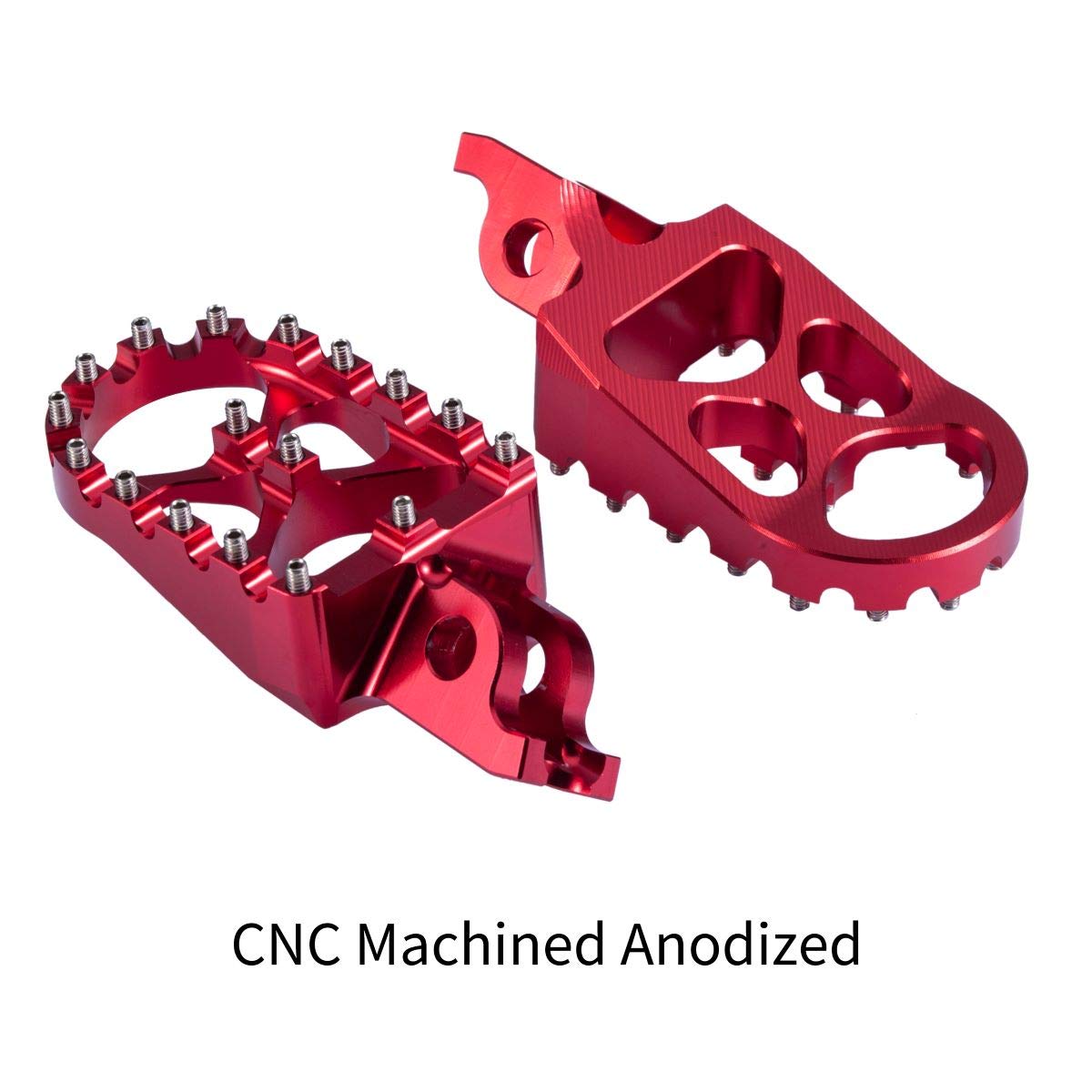 Hopider CNC Wide Foot Pegs MX Compatible with CR125/250 02-07, CRF150R 07-19, CRF250R 04-19, CRF250X 04-19, CRF450R 02-19, CRF45