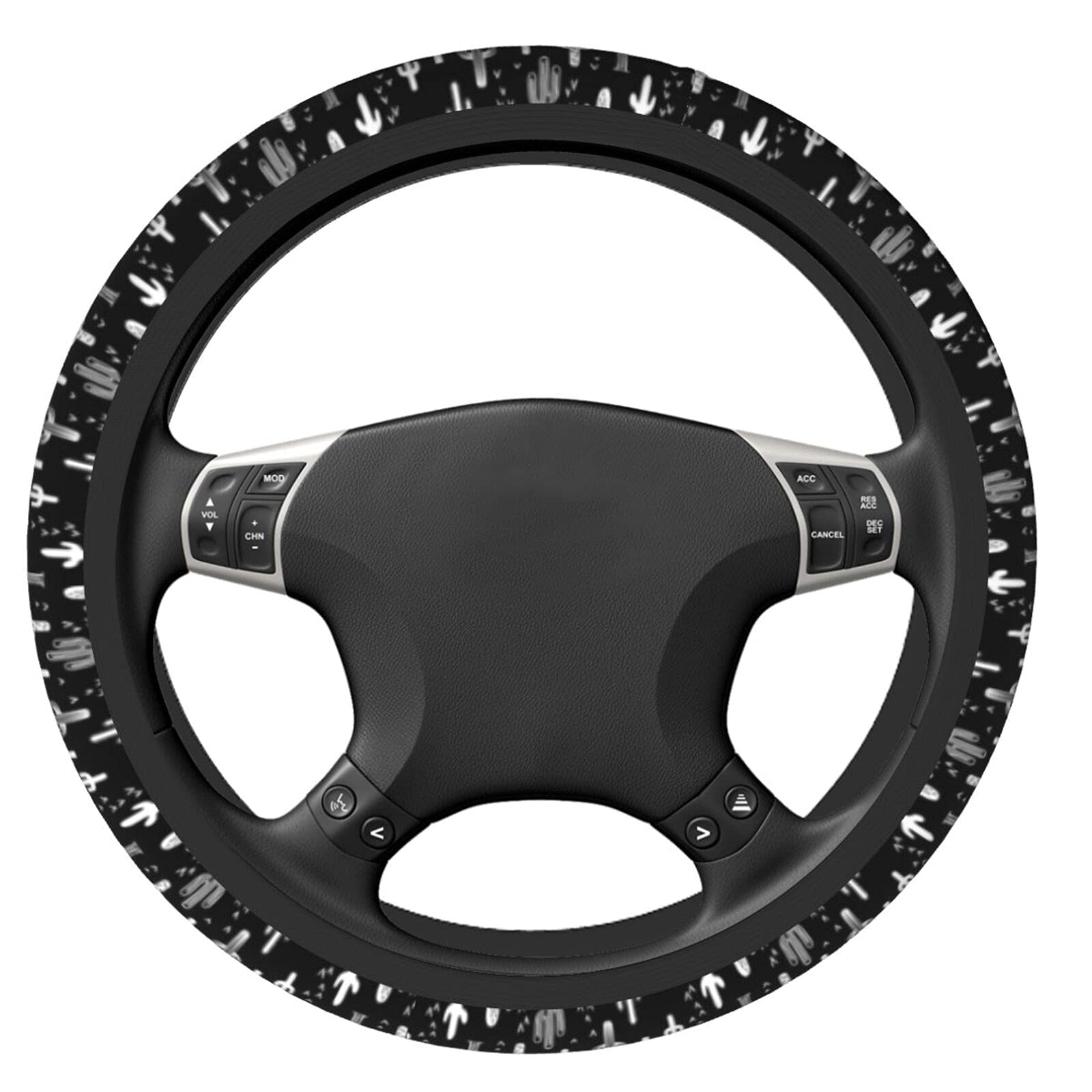Fun Western Cactus Steering Wheel Covers Non Slip Neoprene Wheel Protector Universal 15 Inch For Car Accessories