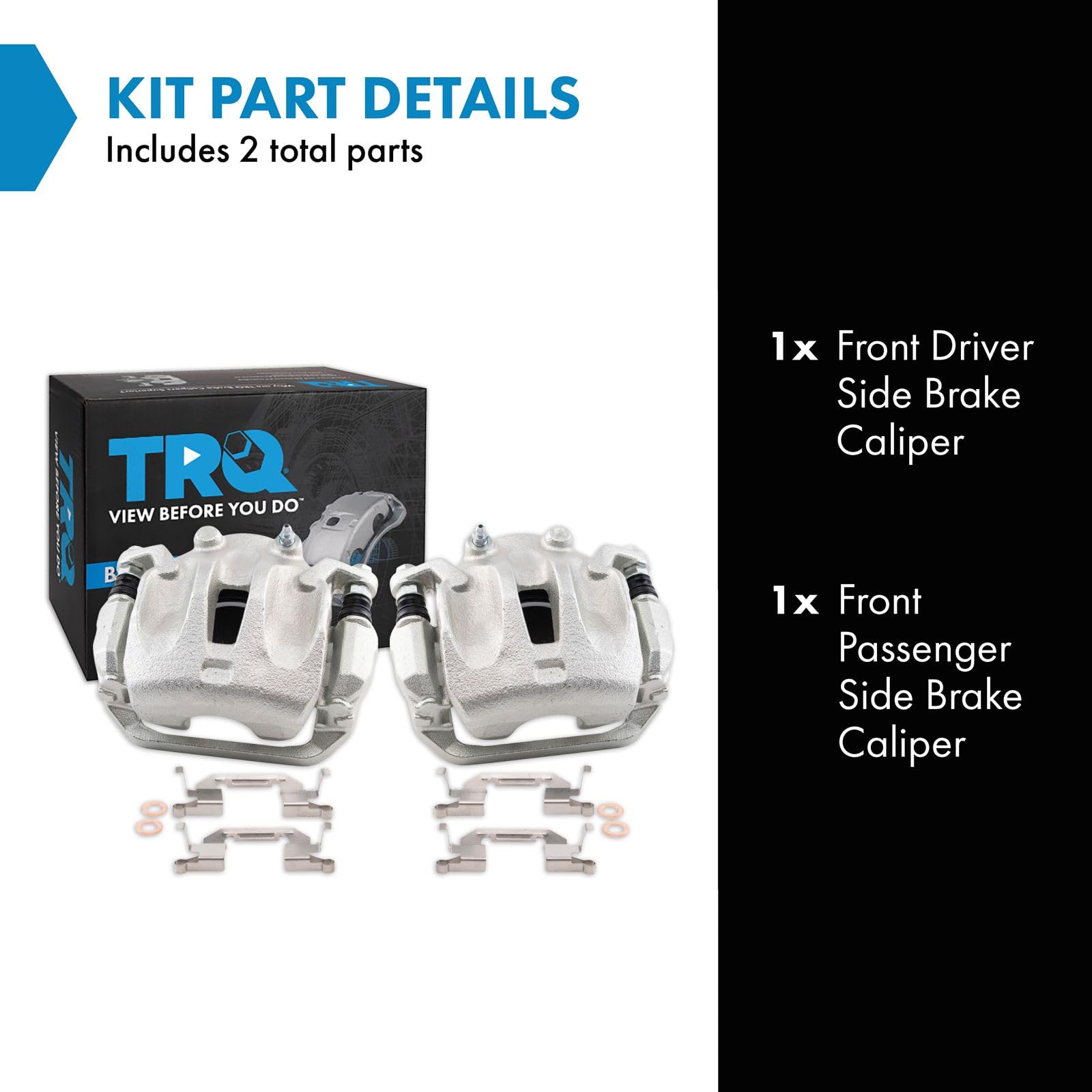Trq Front Brake Caliper Set Compatible With 2003-2007 Nissan Murano