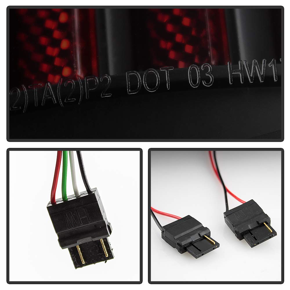 ACANII LED Tube Tail Lights for 2004-2012 Chevy Colorado/GMC Canyon, Black Smoked, Pair Left+Right