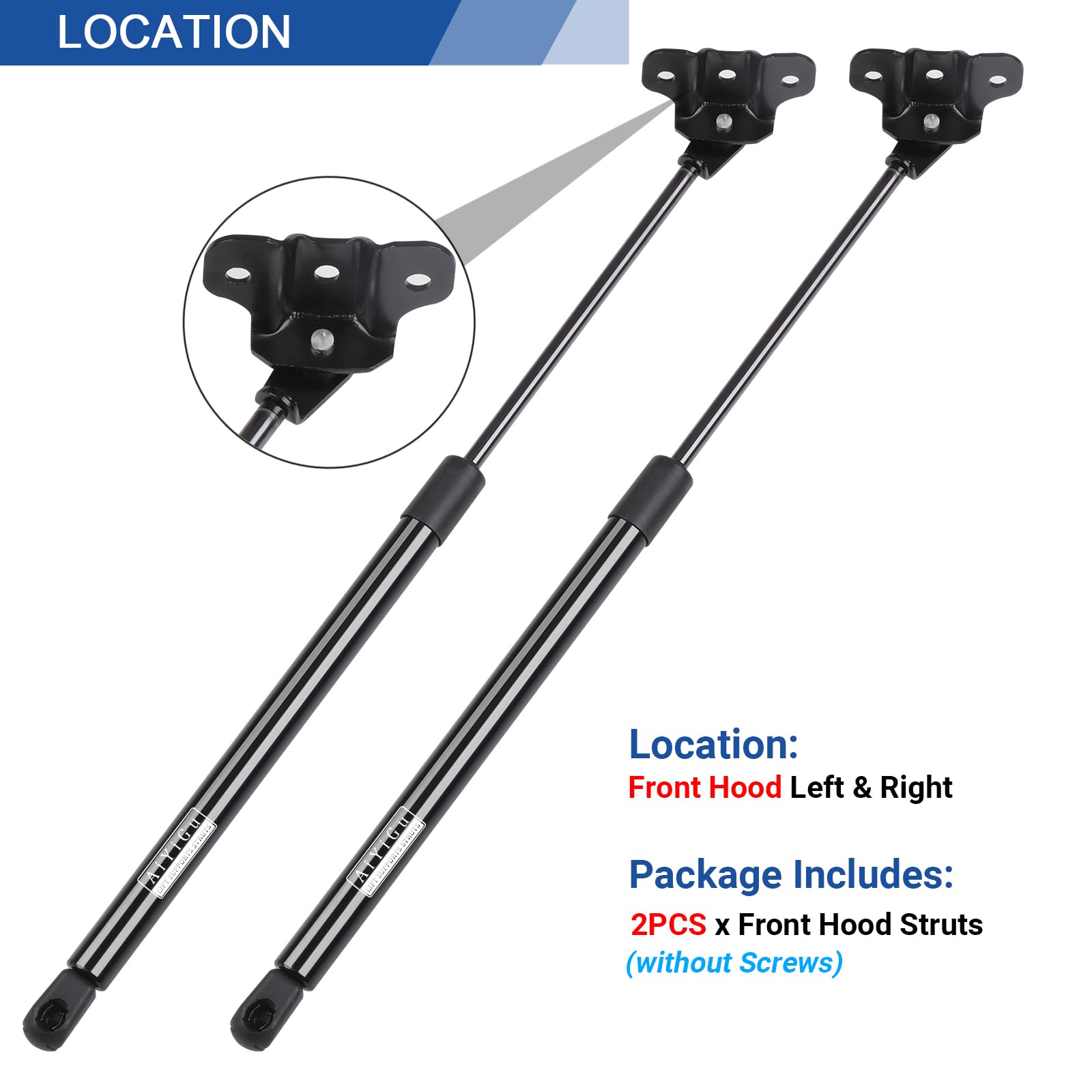 AiYiGu Front Hood Struts Shocks Lift Supports Gas Springs 6175 Compatible with Honda Accord 2008 2009 2010 2011 2012, Replacemen