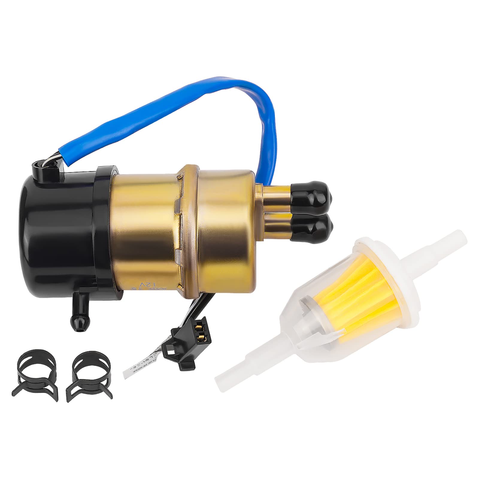 Road Passion 12V Electric Fuel Pump for Yamaha V Star 650/1100, Virago 1000/1100, Metal, Fuel-A Color