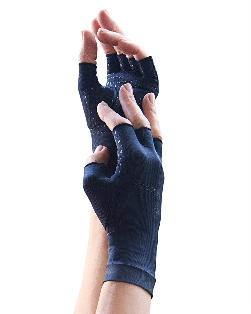 Tommie Copper Women'S Motion Fingerless Gloves, Black, Medium